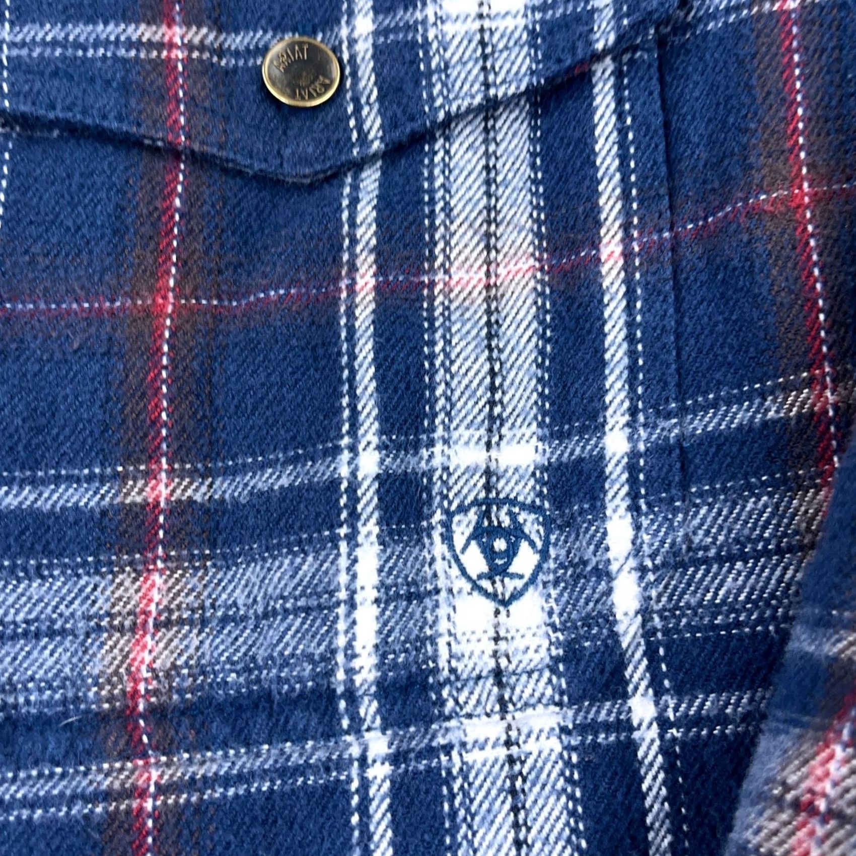 Ariat Ariat Shacket Men 2XL Tall Blue Plaid Flannel Shirt Jacket Blanket Lined 2XLT Size US XXL / EU 58 / 5 - 6 Thumbnail