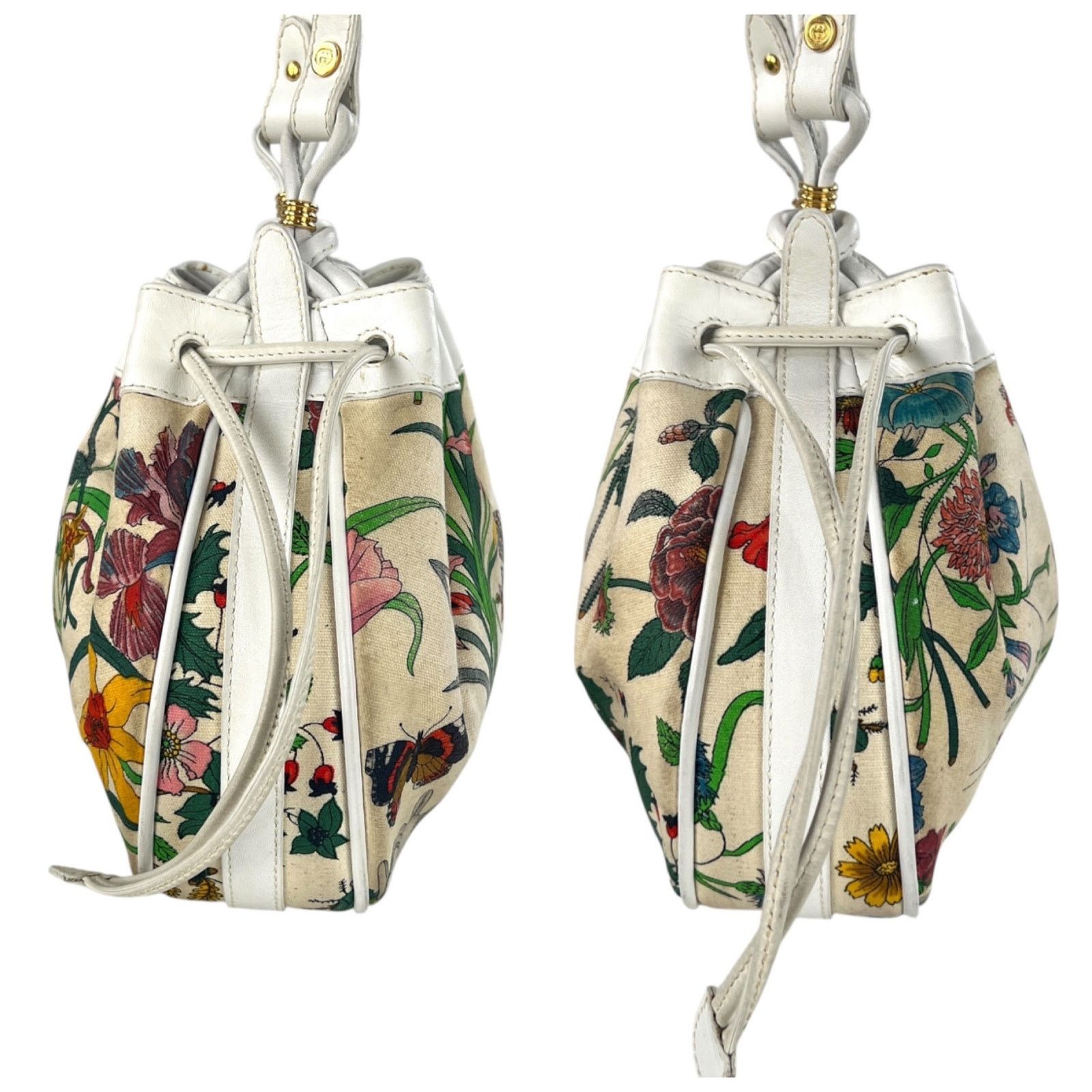 Gucci Gucci Vintage Flora Drawstring Crossbody Bag Size ONE SIZE - 4 Thumbnail