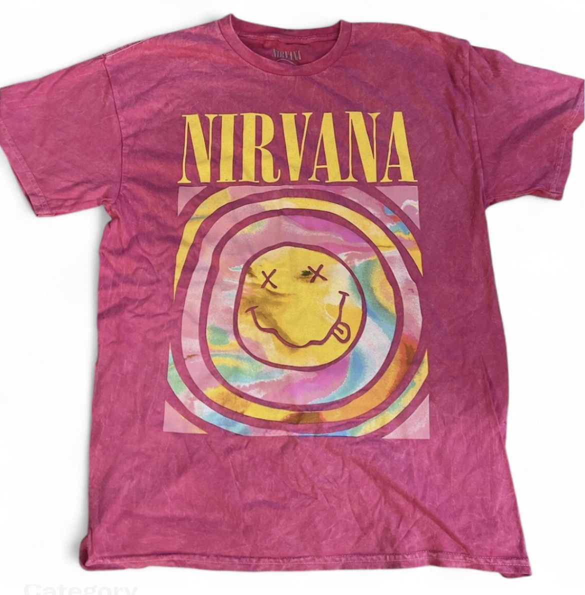 Nirvana Y2K Nirvana Graphic Tee Pink Rainbow Swirl Size US L / EU 52-54 / 3 - 1 Thumbnail