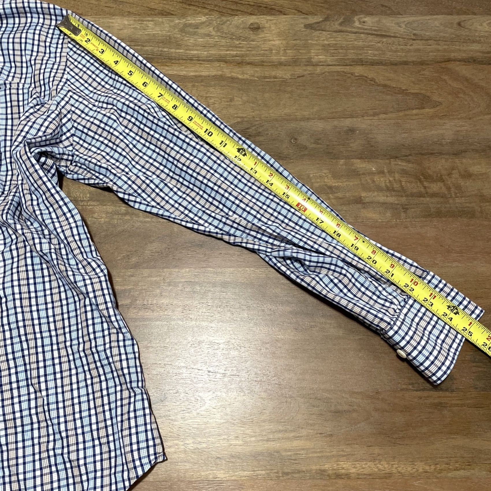 Peter Millar Peter Millar Button-Down Shirt Mens Large Plaid Long Sleeve Cotton Preppy Casual Blue Multicolor 46 in Chest Regular Fit Office Workwear Size US L / EU 52-54 / 3 - 8 Thumbnail