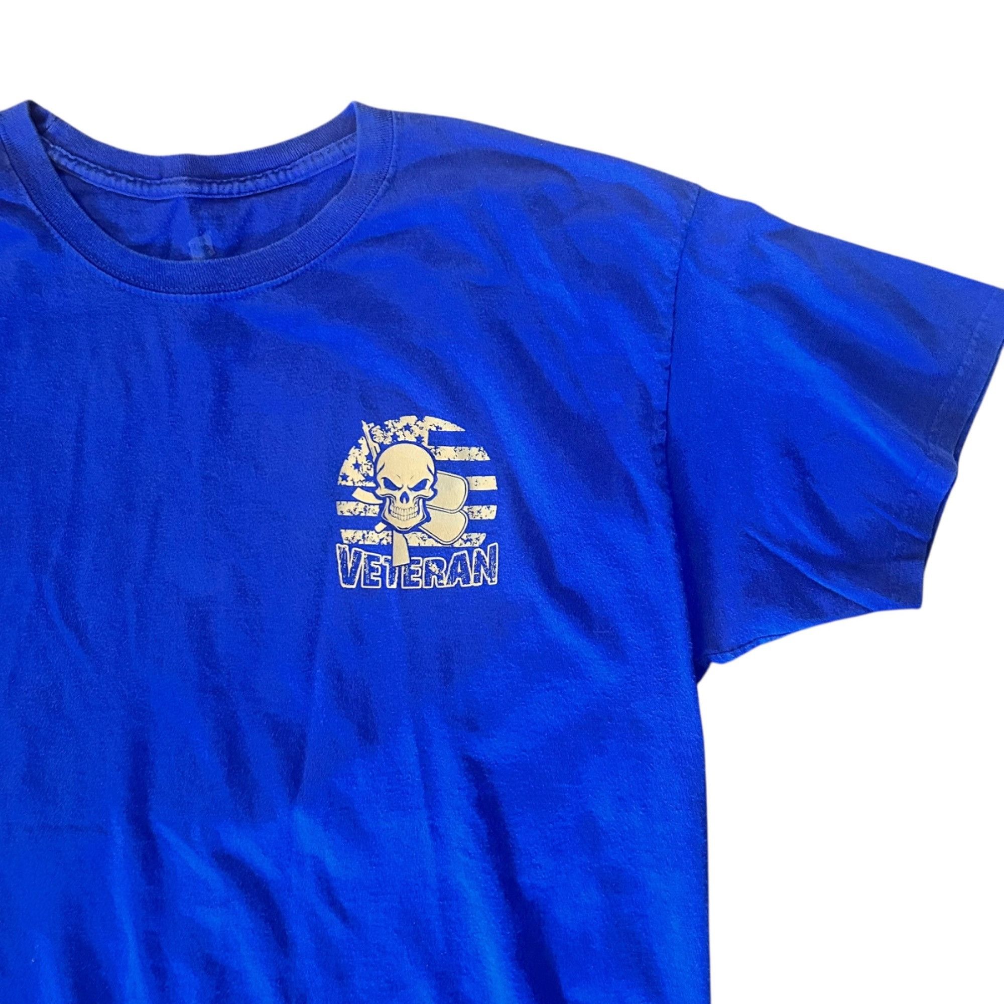 Hanes Hanes Veteran Soldier Support Skull Graphic Tee XL Size US XL / EU 56 / 4 - 2 Thumbnail