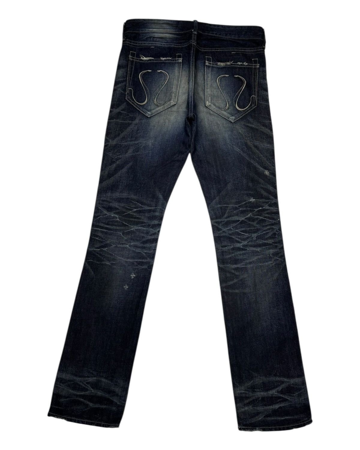 CIVARIZE × Japanese Brand × Undercover CIVARIZE CLAWMARK SLIM FLARE JEANS DISTRESSED DENIM Size US 31 - 8 Thumbnail