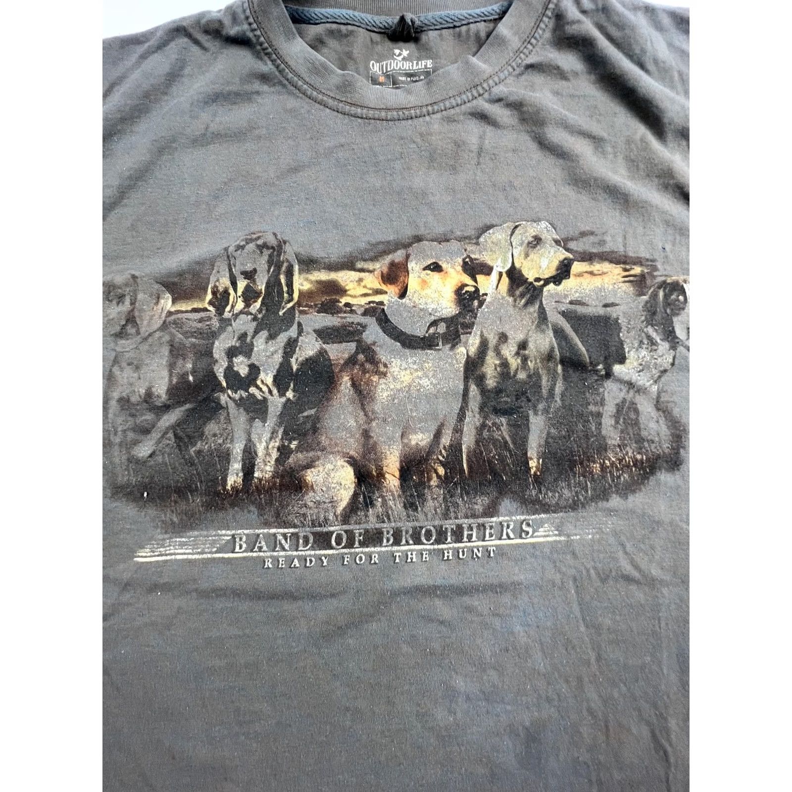 Alife Outdoor Life Shirt Mens M Gray Band Of Brothers Hunting Dog Graphic Tee Size US M / EU 48-50 / 2 - 4 Thumbnail