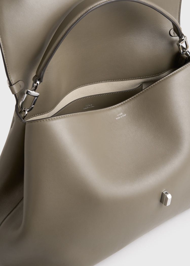 Toteme os11x0726 Size: OS / T-Lock Leather Satchel Bag in Taupe Size ONE SIZE - 7 Thumbnail