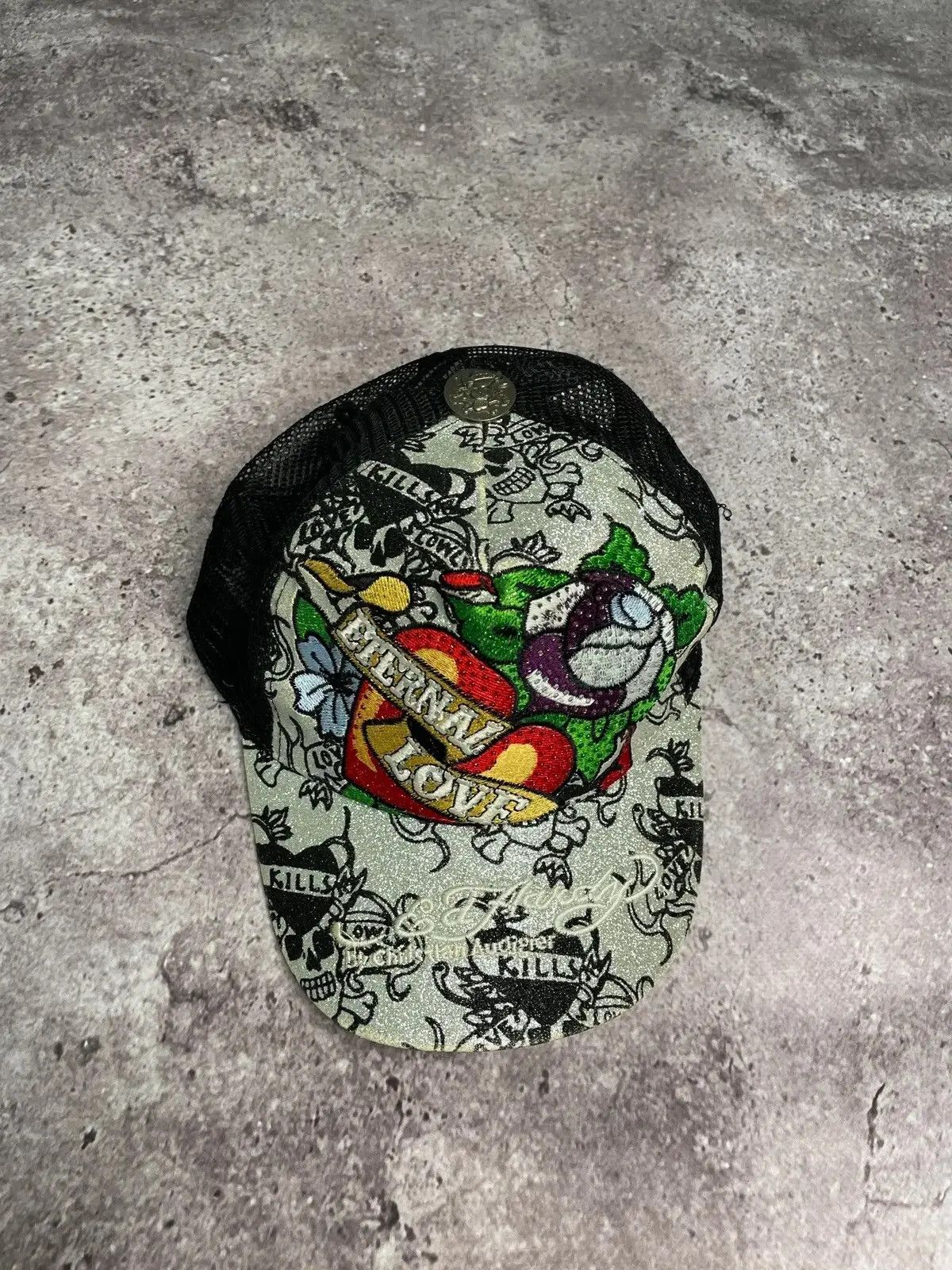 Ed Hardy × Vintage ED HARDY BY CHRISTIAN AUDIGIER VINTAGE CAP Size ONE SIZE - 1 Thumbnail
