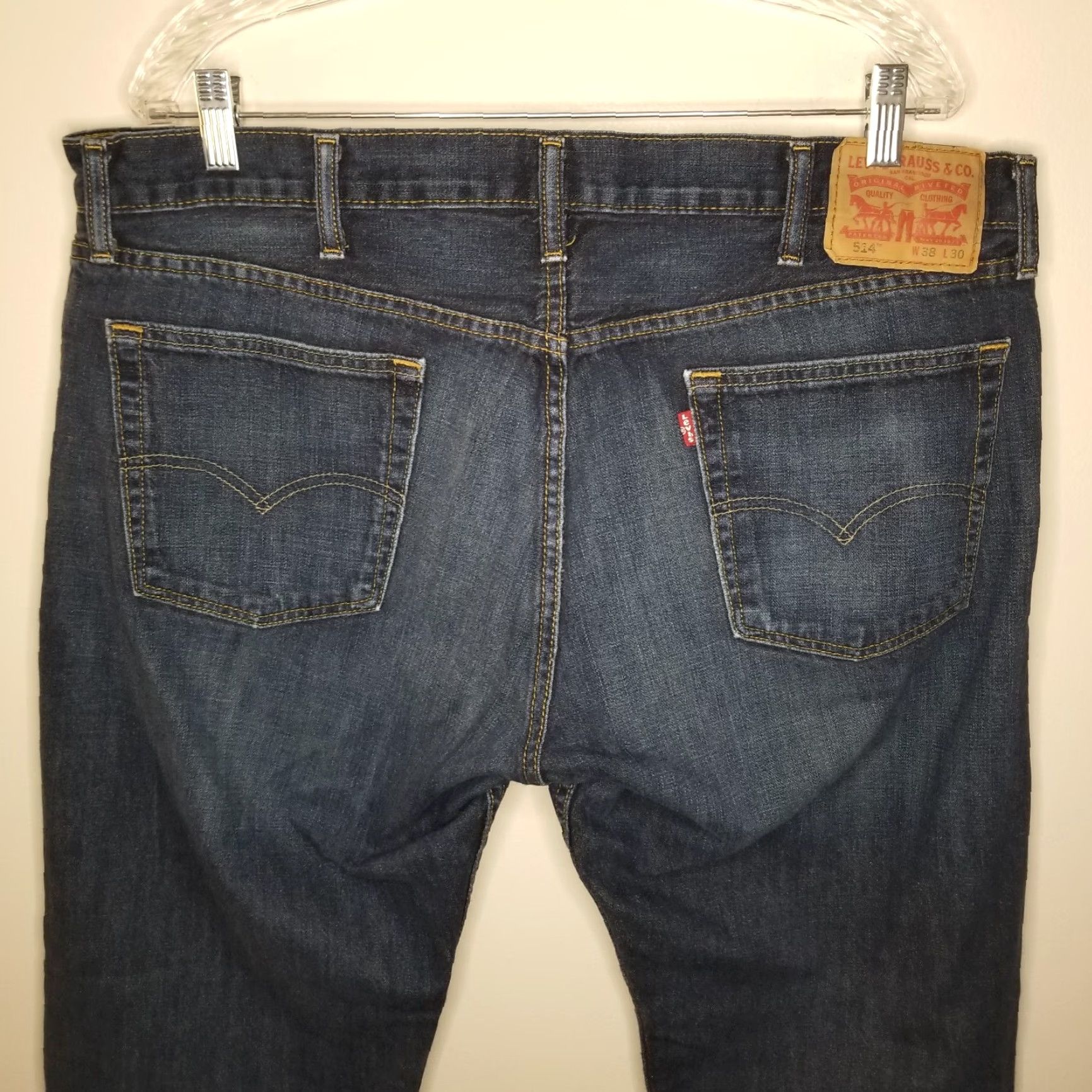 Levi's LEVI'S 514 Straight Jeans Men's Regular Blue Size 40x29 Size US 40 / EU 56 - 5 Thumbnail