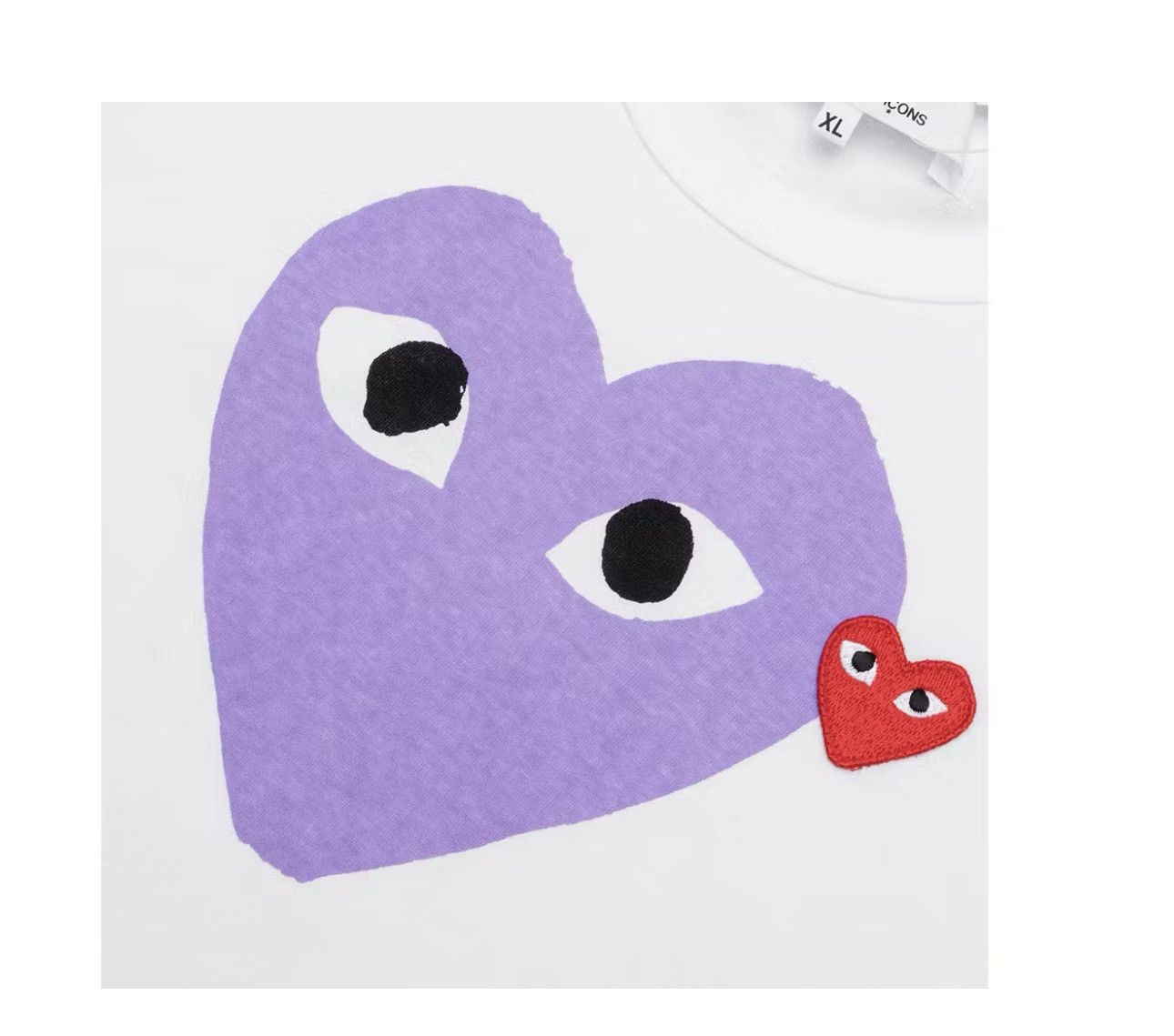 Comme des Garcons comme des garcons play purple heart emblem Tee Size US M / EU 48-50 / 2 - 2 Thumbnail