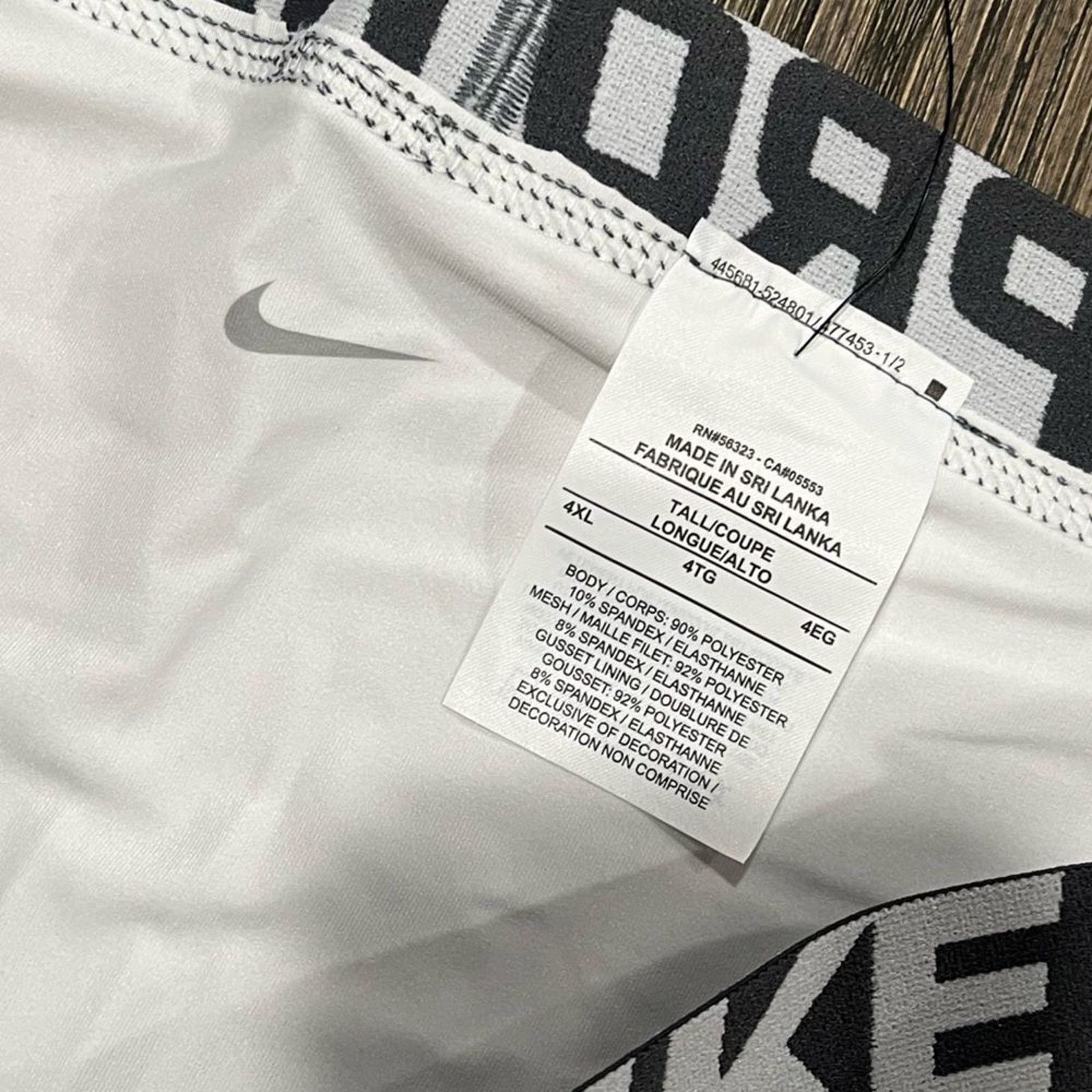 Nike NWT Nike Compression Shorts NBA Dri Fit White Gray Size 4XL Size US 41 - 2 Thumbnail