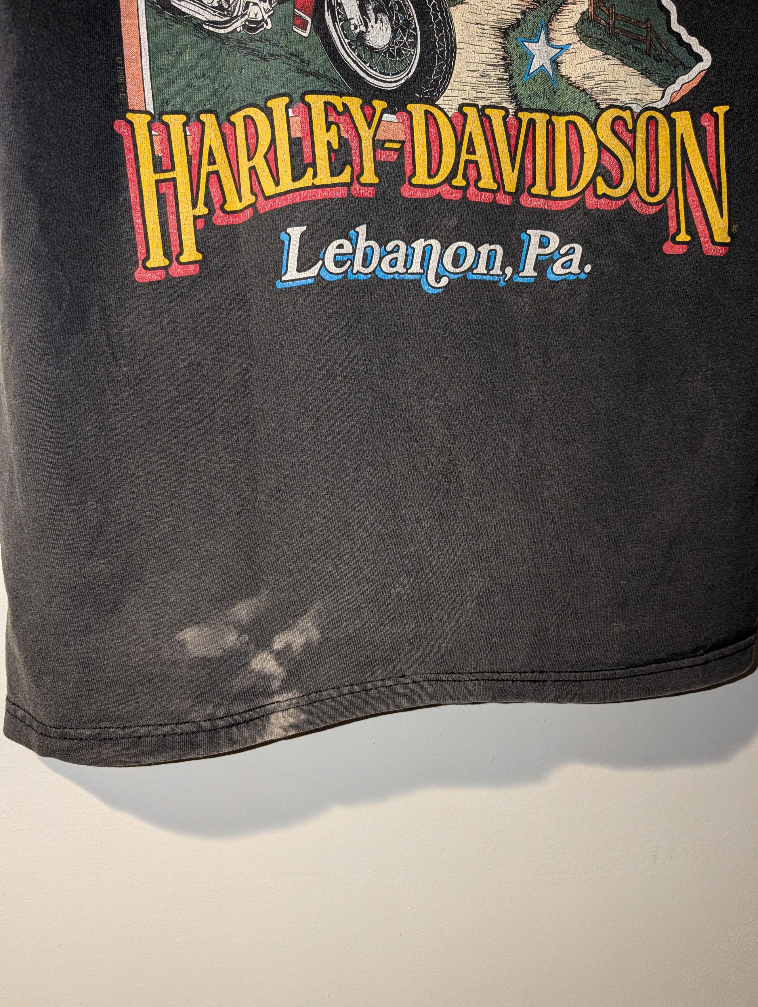 Harley Davidson 1998 Vintage Harley Davidson T Shirt Hot Piece Steel Faded Size US S / EU 44-46 / 1 - 12 Thumbnail