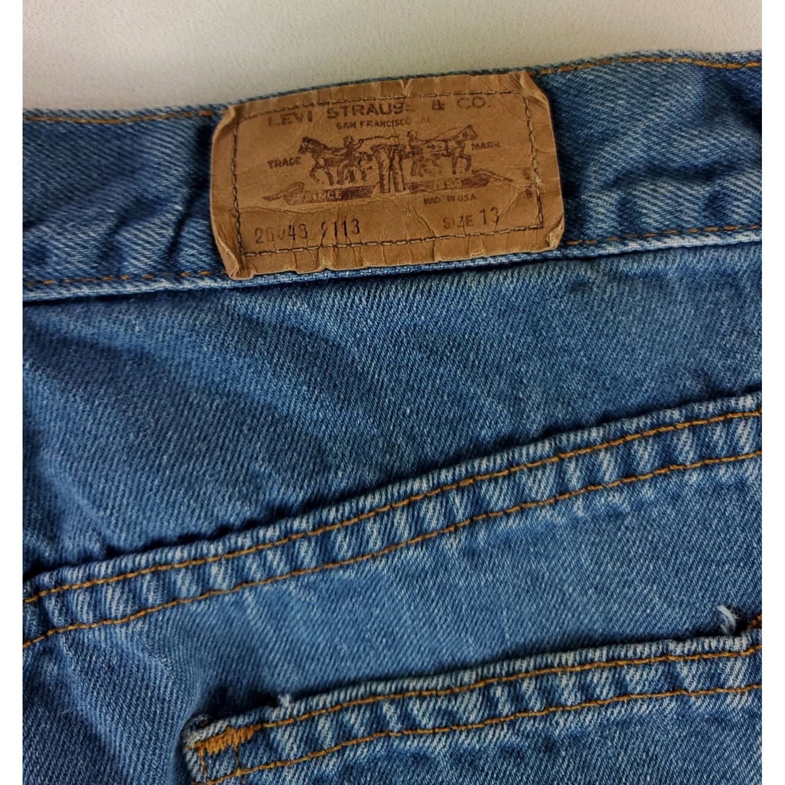 Levi's VINTAGE Levi's Jeans Blue Talon 70s VTG Orange Tab 42 Womens Size 14 High Waisted 30x33 Straight Size 36" / US 14 / IT 50 - 4 Thumbnail