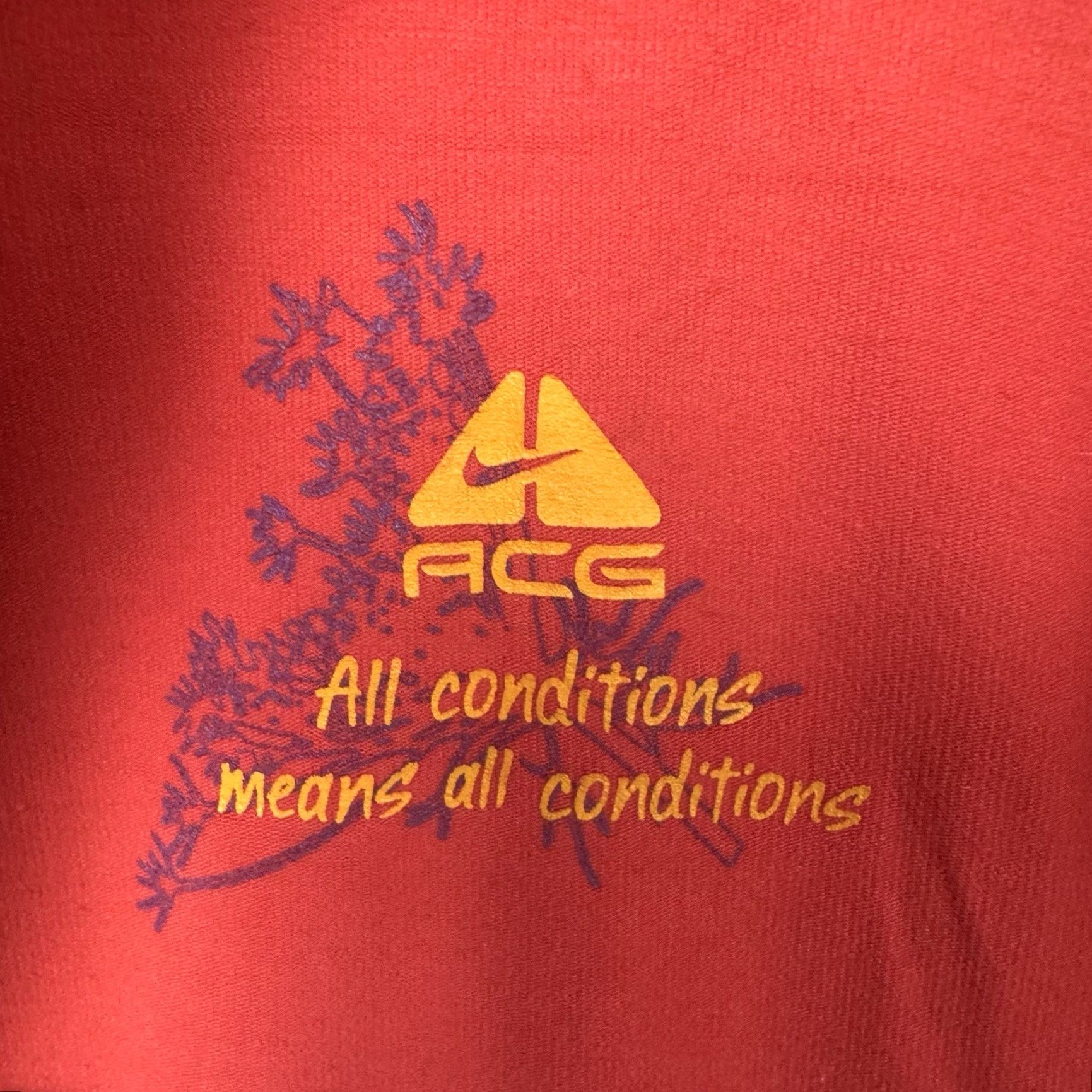 Nike VINTAGE Nike ACG Hoodie Sz M Full Zip Outdoor Performance Mens Womens Size M / US 6-8 / IT 42-44 - 7 Thumbnail