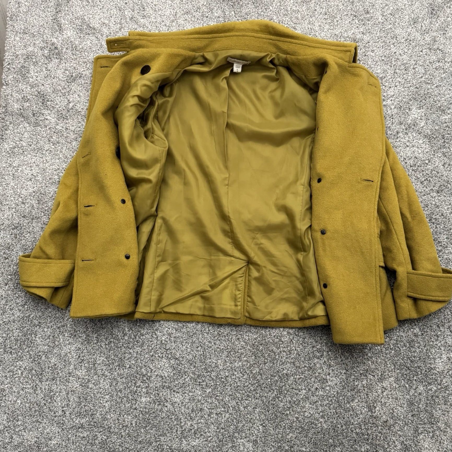 Coldwater Creek Coldwater Creek Wool Blend Winter Coat Womens XL 16 Double Breasted Pea Green Size XL / US 12-14 / IT 48-50 - 7 Thumbnail