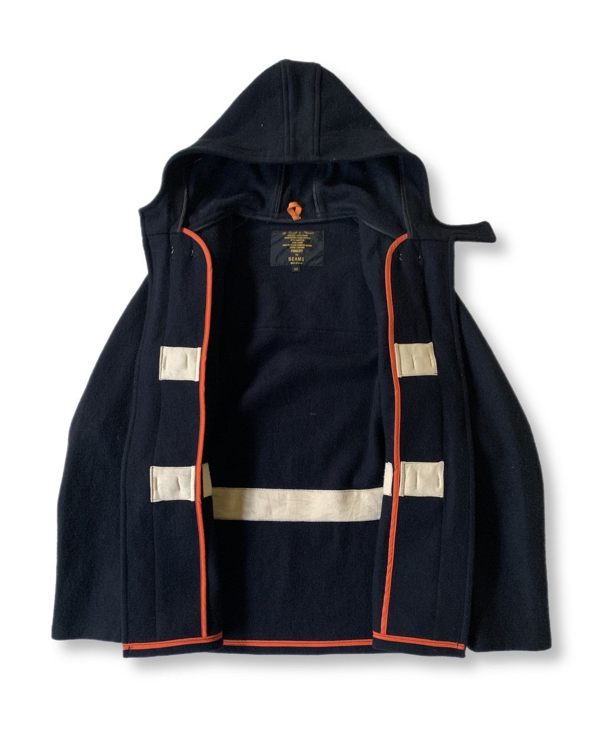 Beams Plus Vtg BEAMS x FIDELITY USA Wool Hoodie Duffle Coat Jacket Size US M / EU 48-50 / 2 - 2 Thumbnail