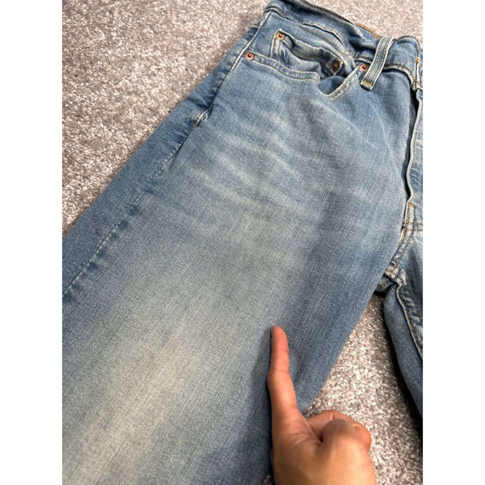 Levi's Levis 514 Jeans Mens 32 Blue Denim Cotton Stretch Mid Rise Straight Leg 29x30 Size US 32 / EU 48 - 7 Thumbnail
