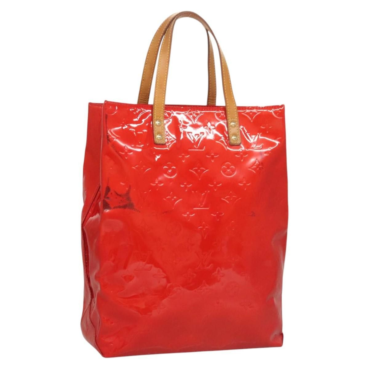 Louis Vuitton LOUIS VUITTON Monogram Vernis Reade MM Hand Bag Red Rouge Size ONE SIZE - 1 Thumbnail