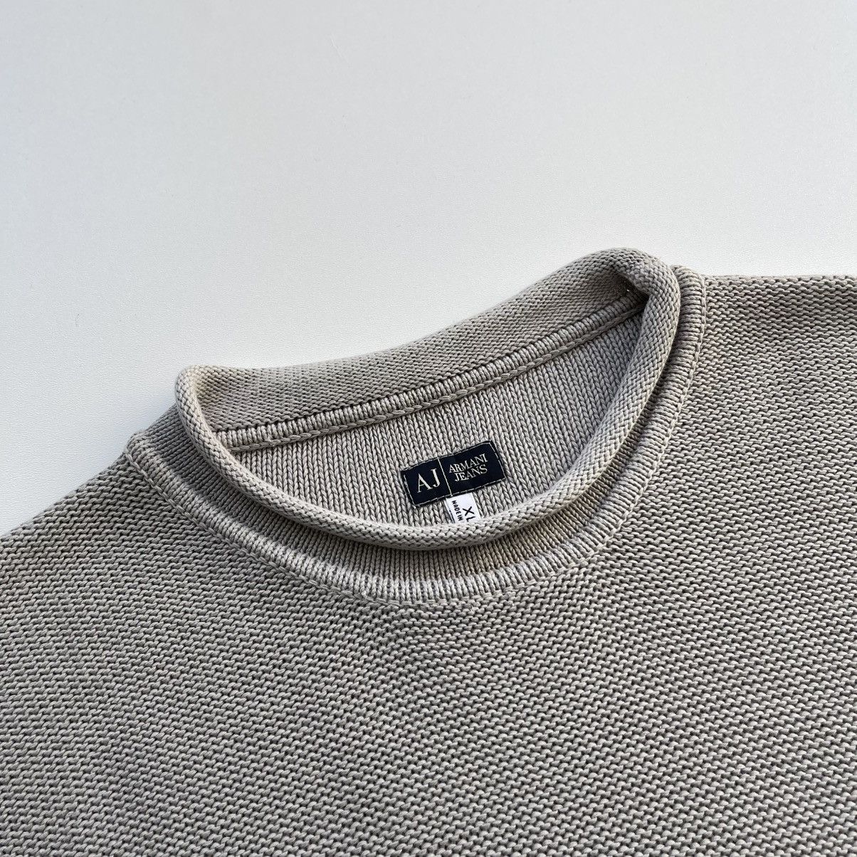 Armani × Emporio Armani × Vintage Armani Jeans Vintage Cotton Knit Sweater Grey Made in Italy Size US XL / EU 56 / 4 - 6 Thumbnail