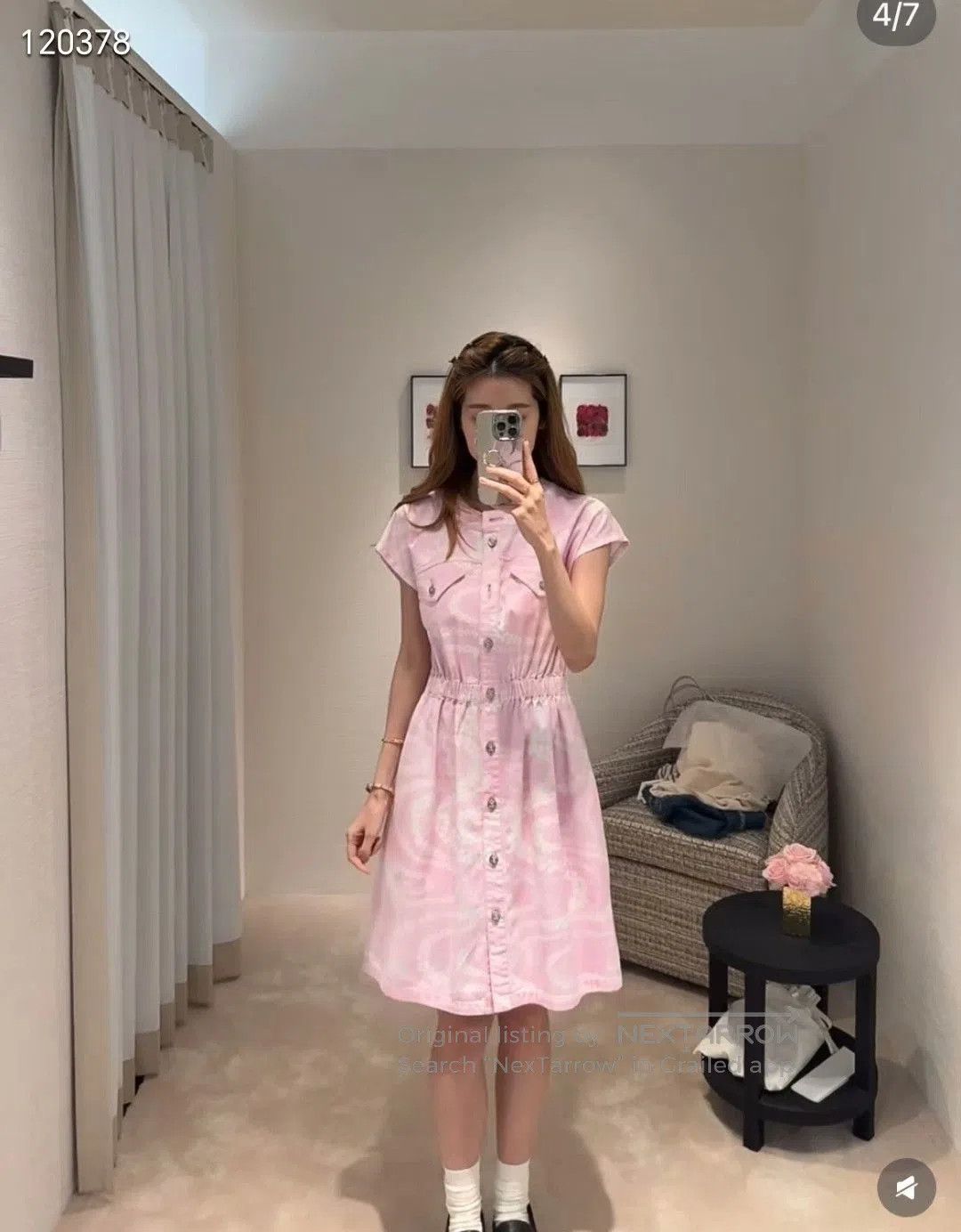Chanel Chanel 25M Cocobeach Logo Print Dress. Size XS / US 0-2 / IT 36-38 - 9 Thumbnail