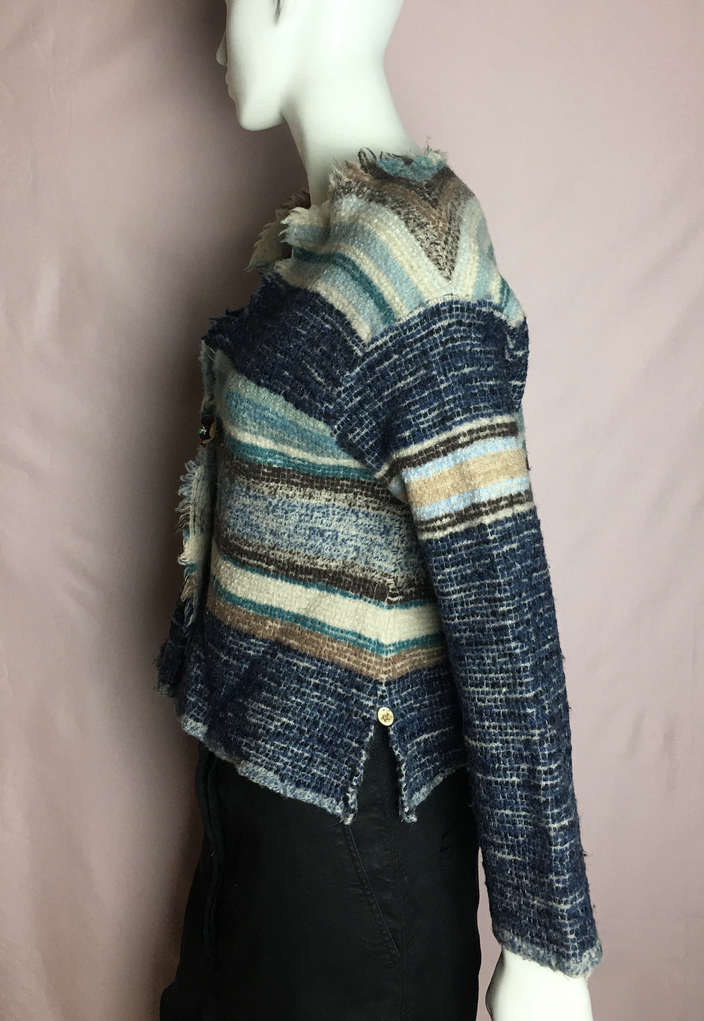 45rpm 45r 45rpm Japan Avant-garde Srtipe Cardigan Size 0 Size XS / US 0-2 / IT 36-38 - 2 Thumbnail