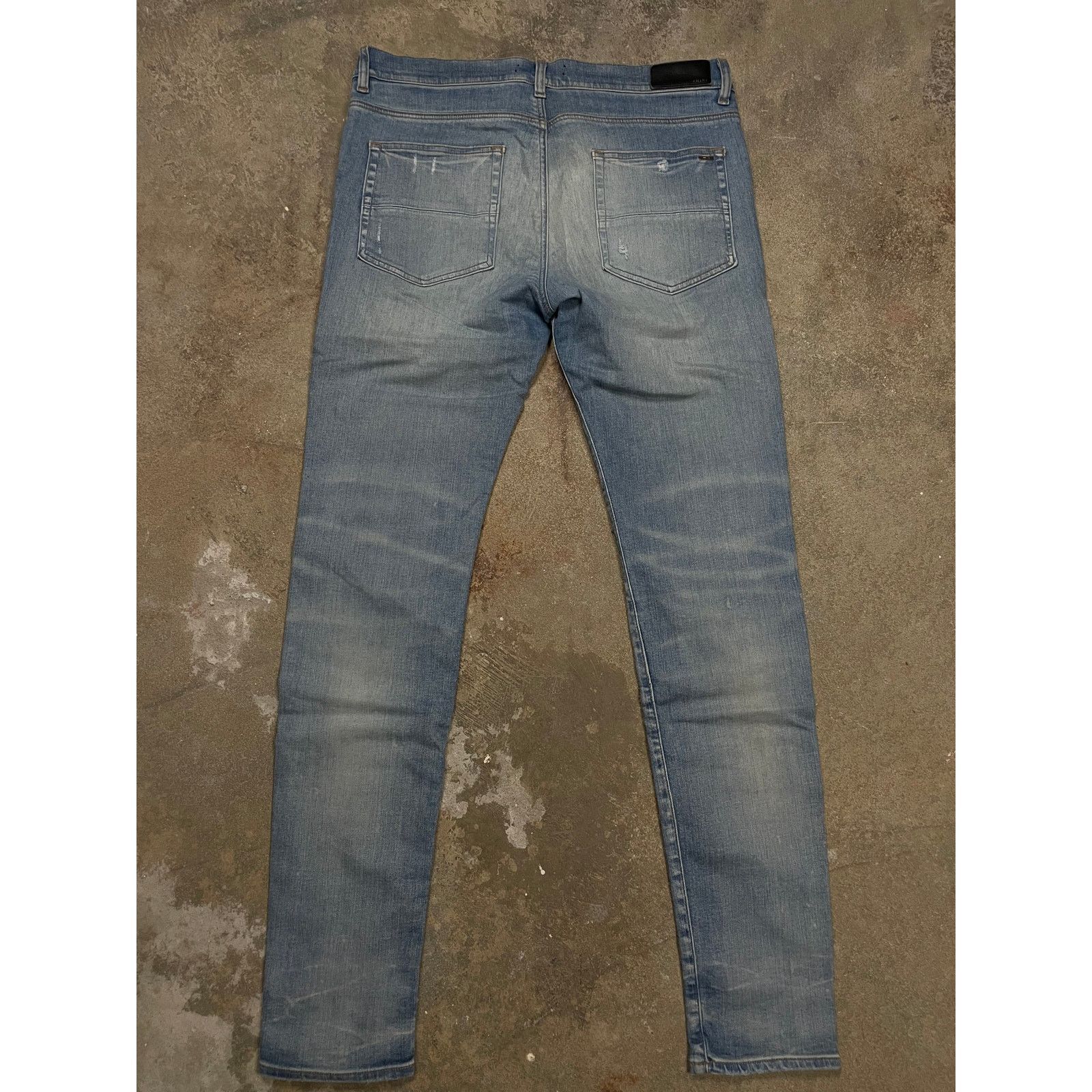Amiri Amiri Jeans MX1 Light Wash Plaid Maroon Blue Patch 36 Used Size US 36 / EU 52 - 2 Thumbnail