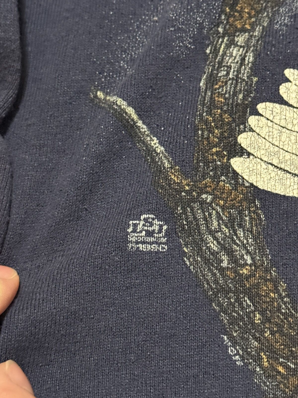Jerzees Vintage Eagle Nature Crewneck Eagle M/L 21x25 Sweatshirt Size US L / EU 52-54 / 3 - 3 Thumbnail
