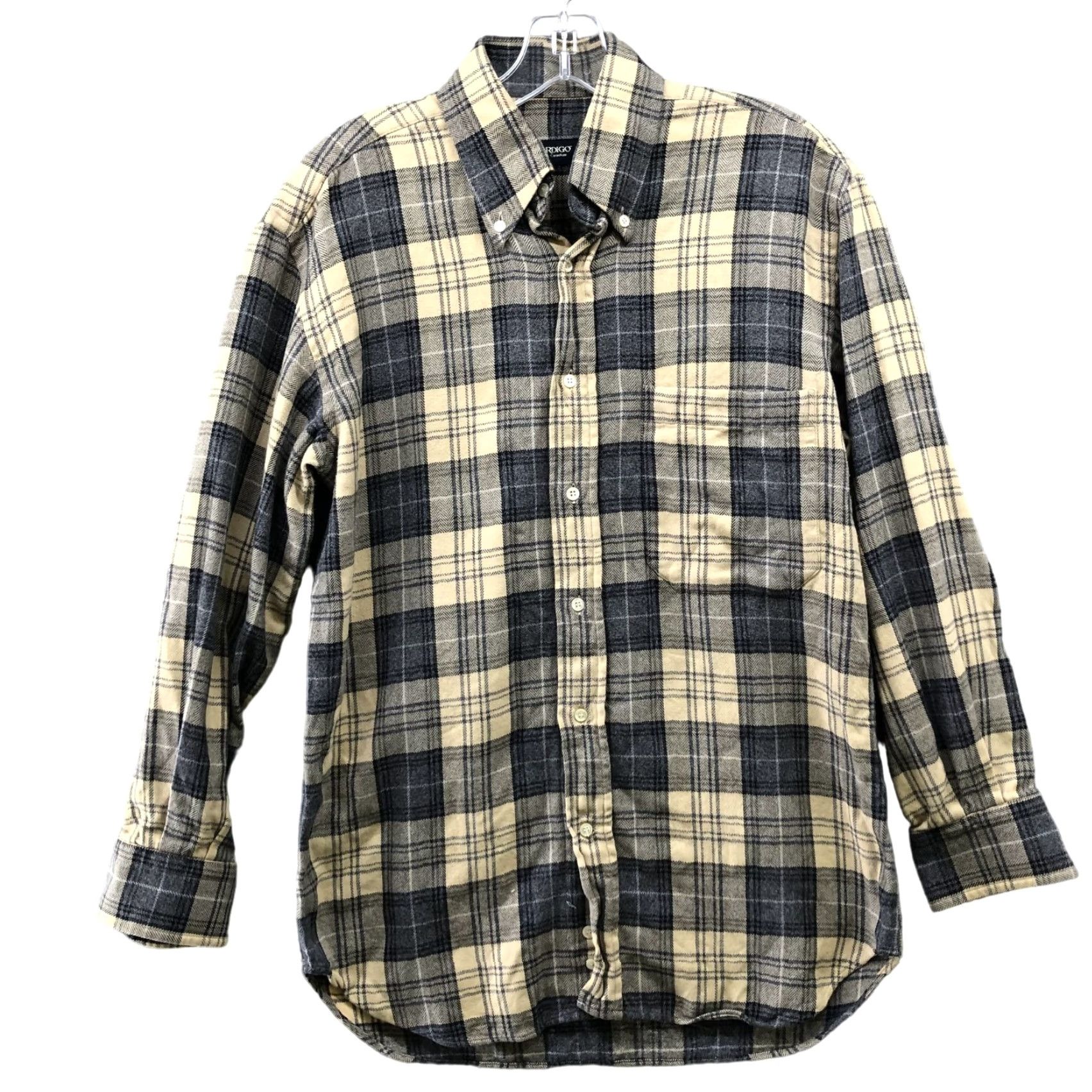Vintage Via Ardigo Flannel Shirt Mens M Yellow Plaid Long Sleeve Button-Down Shirt Size US M / EU 48-50 / 2 - 2 Thumbnail