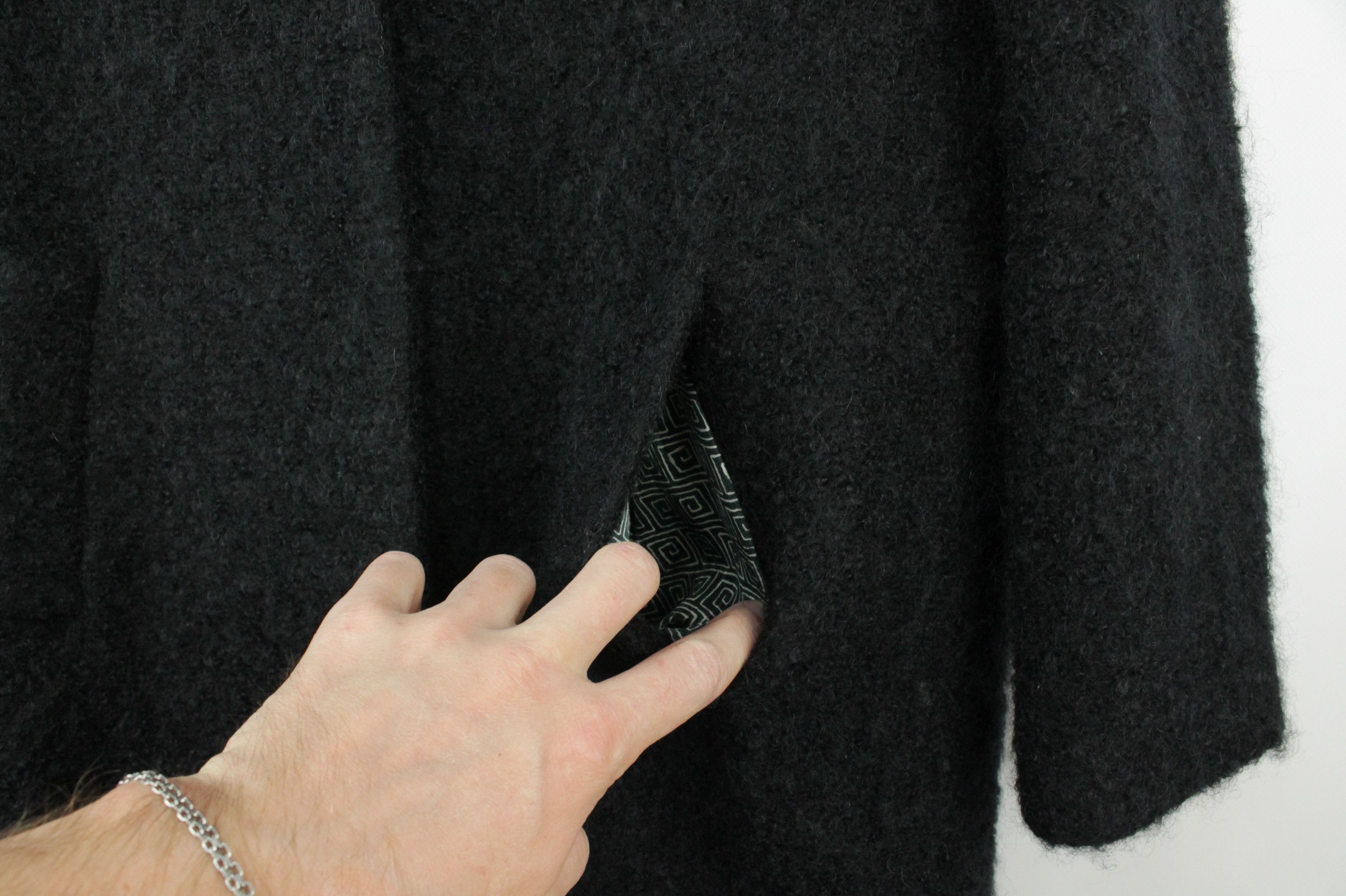 Circolo 1901 Circolo 1901 Mohair Wool Blend Black Women's Coat Size S / US 4 / IT 40 - 4 Thumbnail