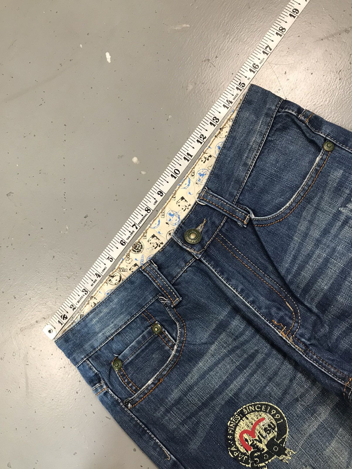 Japanese Brand Vintage Evisu inspired crazy print seagull denim Size US 31 - 7 Thumbnail