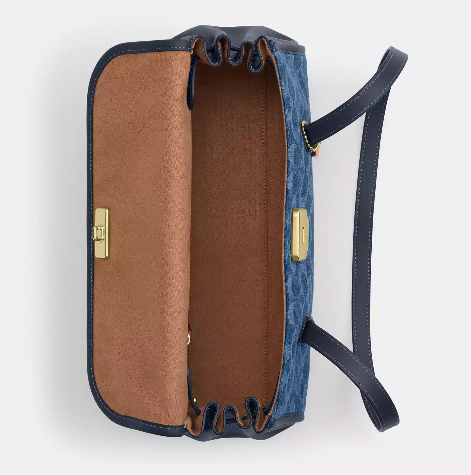 Coach Bridget Flap Shoulder Bag In Signature Denim CDE94 Size ONE SIZE - 13 Thumbnail