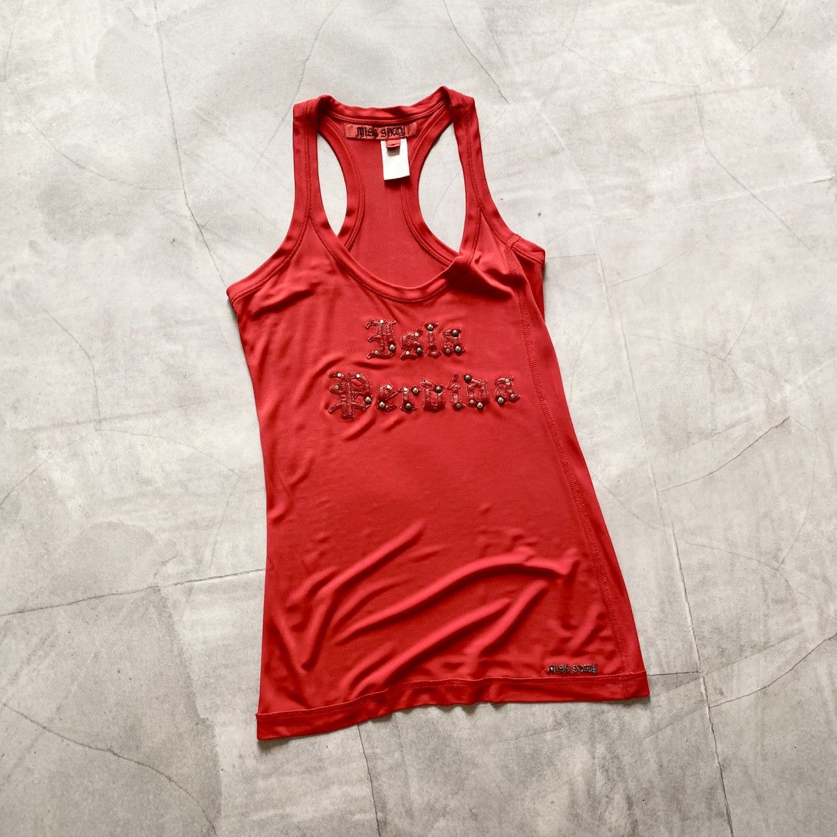 Miss Sixty RARE Miss Sixty Vintage Studded Big Logo Tank Top Y2K Size S / US 4 / IT 40 - 1 Thumbnail
