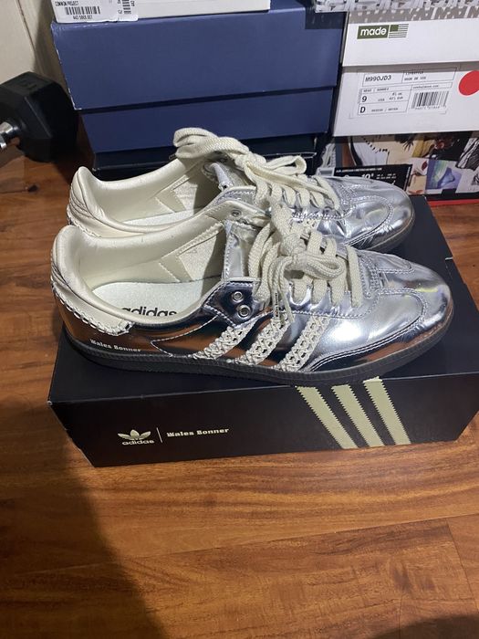 Adidas Adidas sambas wales bonner metallic silver | Grailed