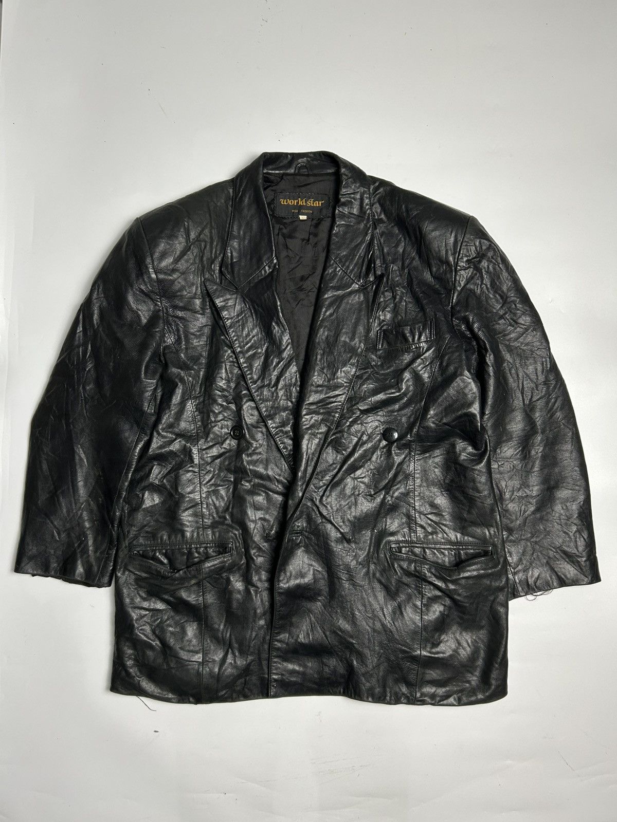 Japanese Brand WORLD STAR LEATHER JACKET Size US XL / EU 56 / 4 - 1 Thumbnail