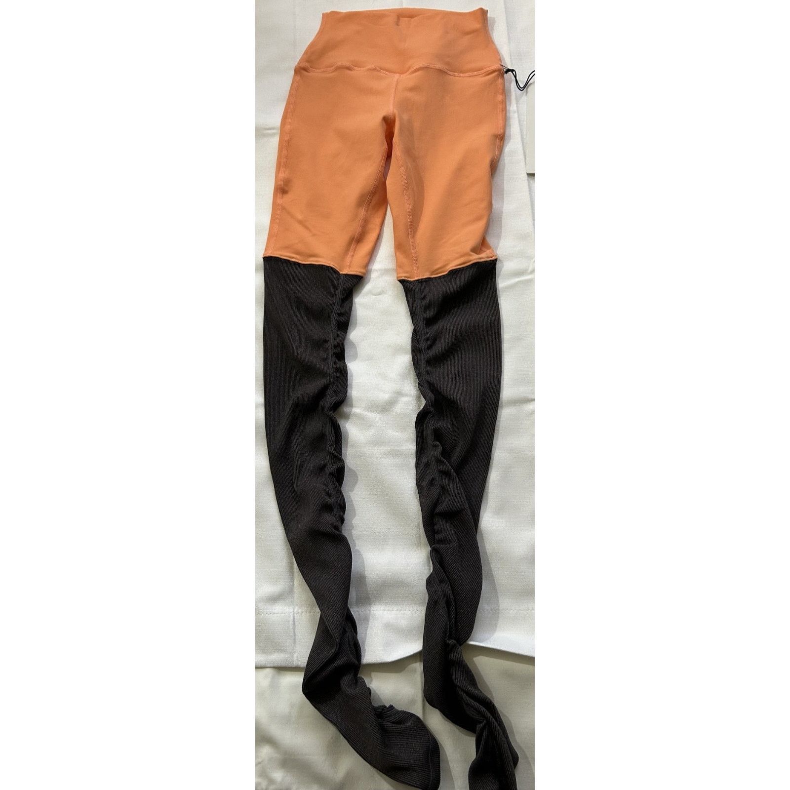 Alo NWT-Women's ALO Yoga Leggings-Orange/Gray Size XXS Size 25" / US 0 / IT 36 - 2 Thumbnail