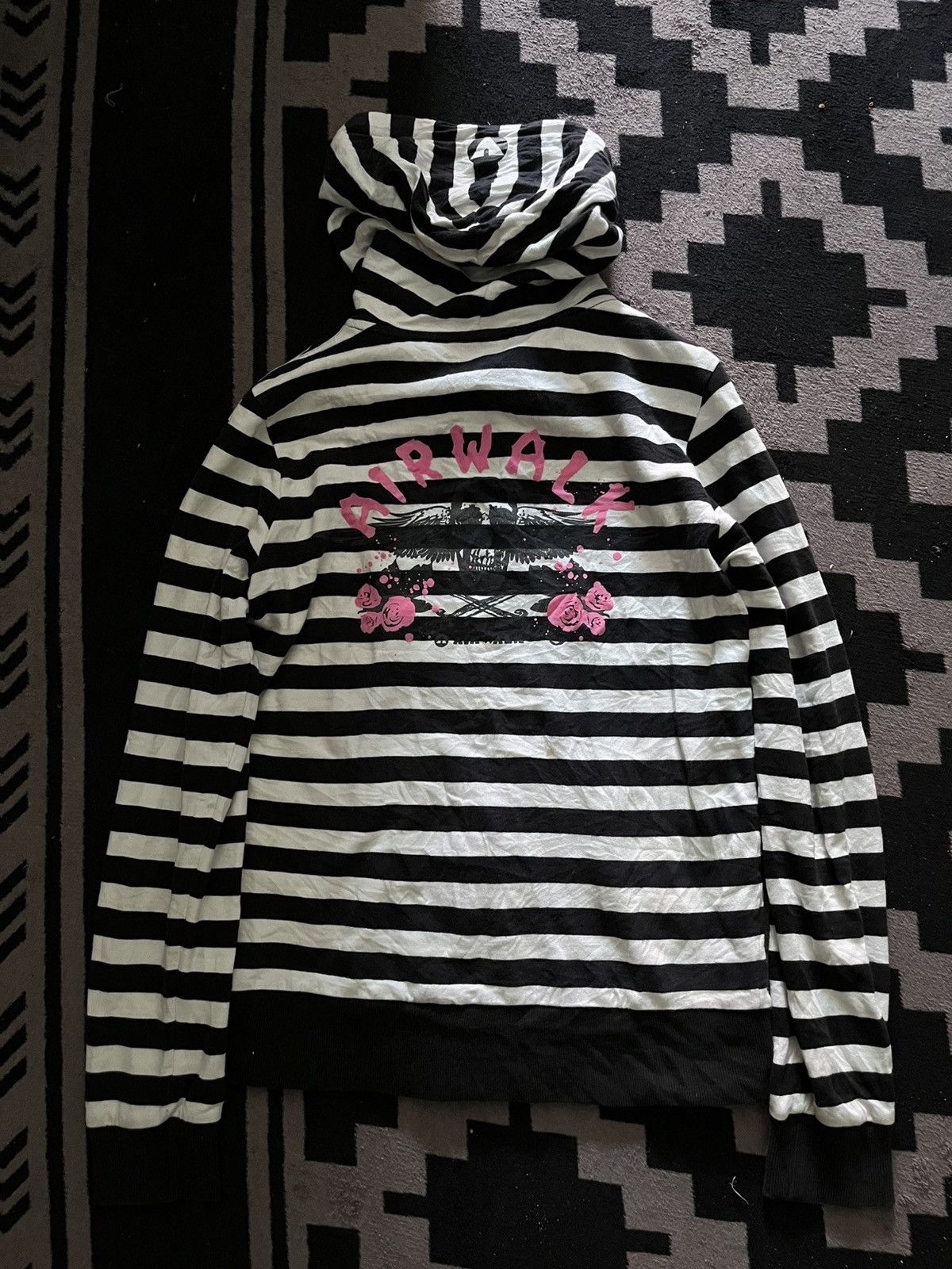 Hysteric Glamour Vintage airwalk y2k striped hoodie Size US M / EU 48-50 / 2 - 3 Thumbnail