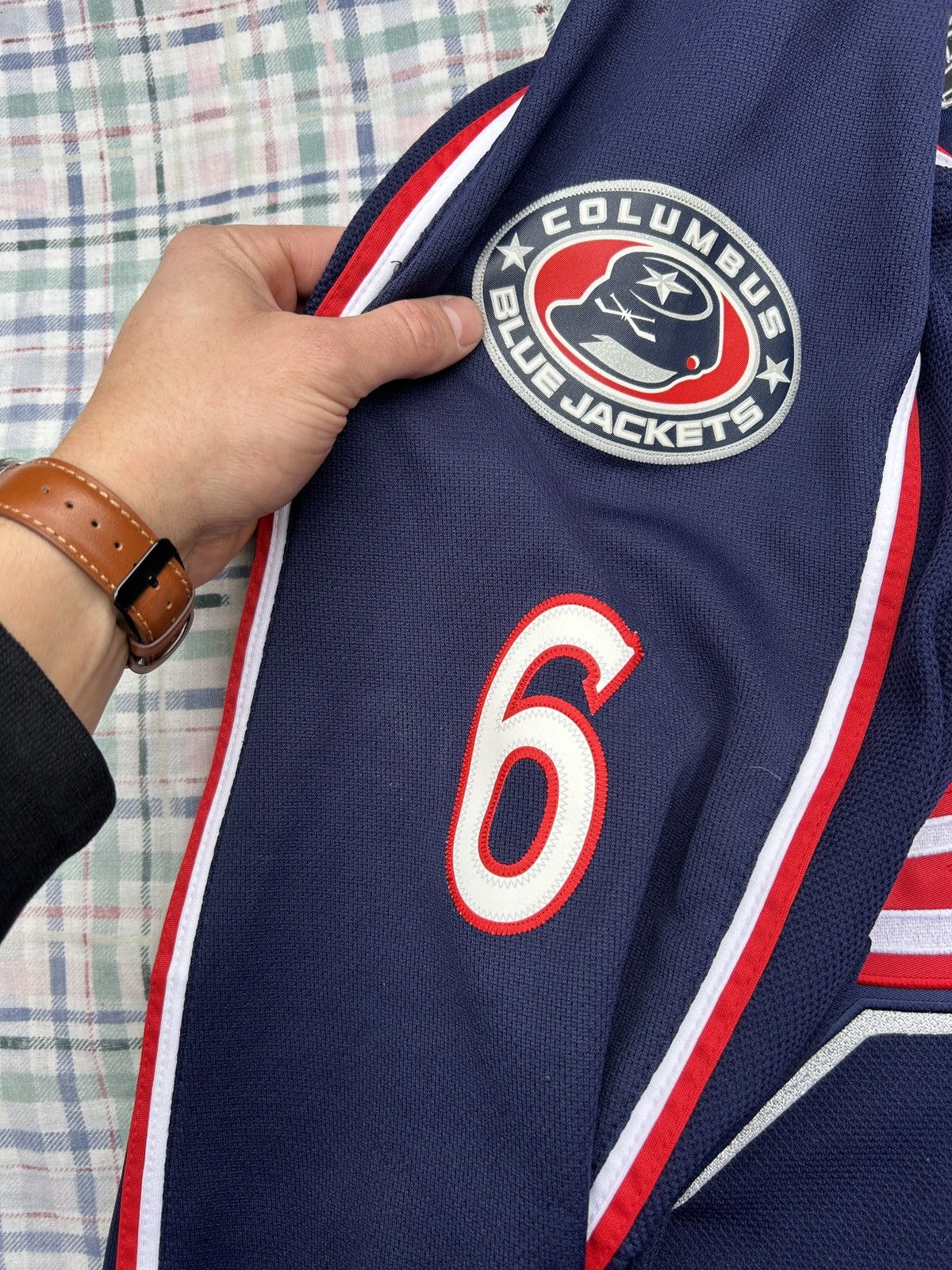 NHL × Reebok Reebok Columbus Blue Jackets Anton Stralman NHL Jersey Size US L / EU 52-54 / 3 - 3 Thumbnail