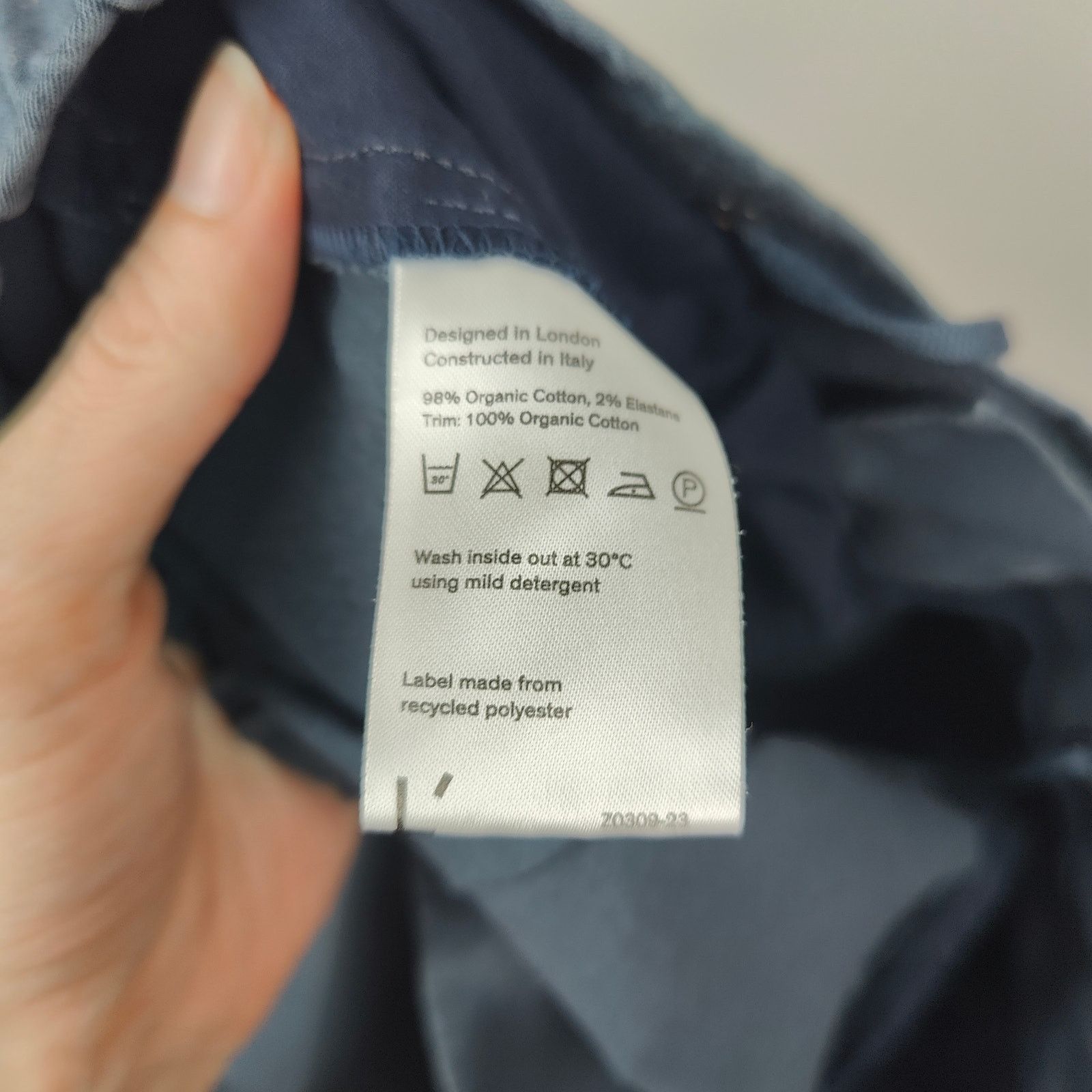 L'estrange London L'estrange London Chino Pants Mens XL Navy Blue Organic Size US 36 / EU 52 - 7 Thumbnail