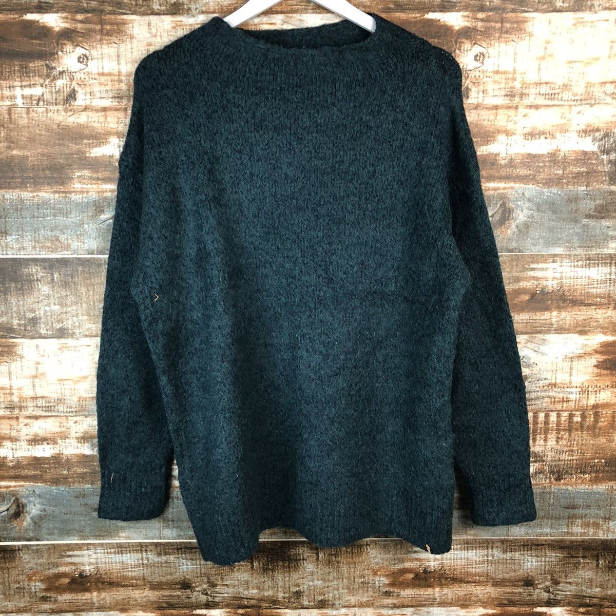 Homespun Knitwear × Uniqlo Uniqlo japan vintage Green Knitwear #A1744 Size US L / EU 52-54 / 3 - 3 Thumbnail