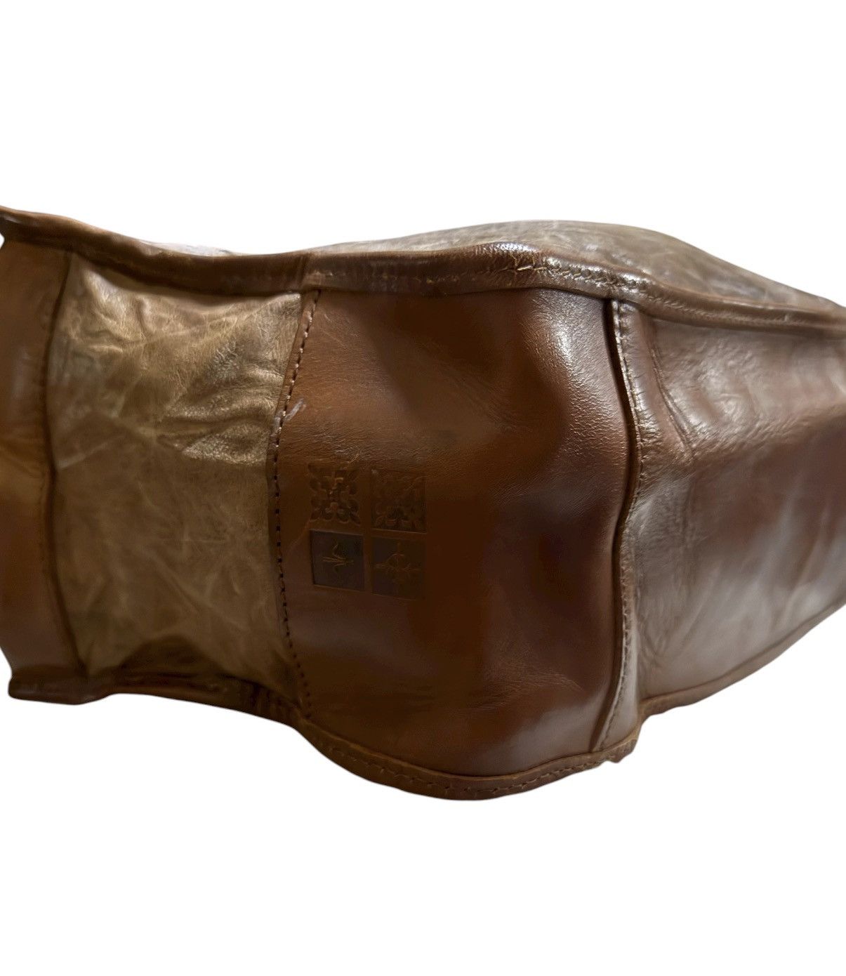 Japanese Brand Full Leather Patina Vintage Old by New Japan Totes Bag Size ONE SIZE - 4 Thumbnail