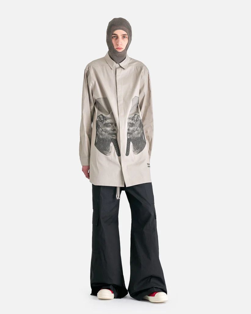 Rick Owens o1s1v1r1oon0925 Jumbo Outershirt in Light Beige/Pearl Size US L / EU 52-54 / 3 - 3 Thumbnail