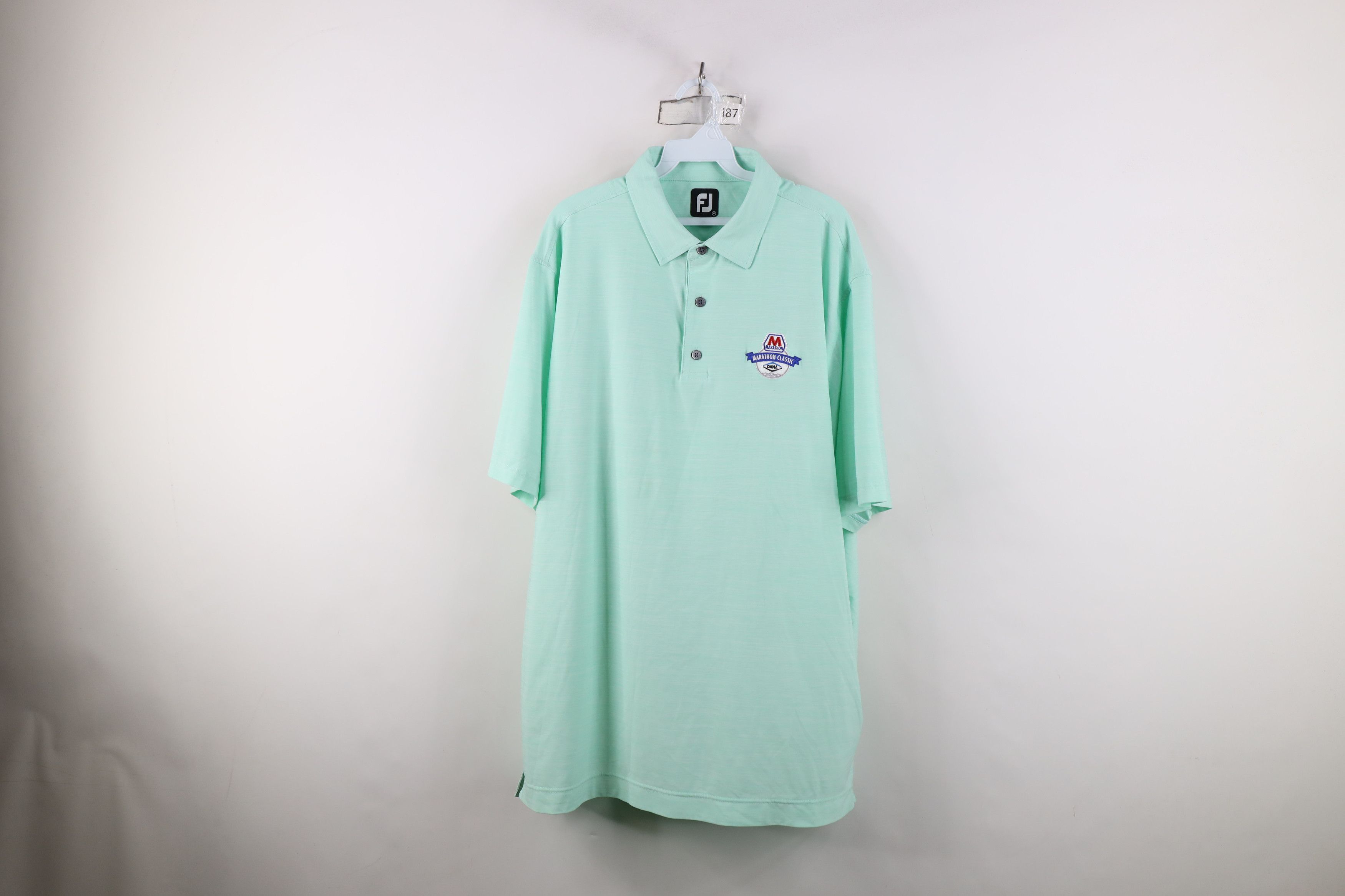 Footjoy FootJoy Logo Marathon Classic Golf Collared Polo Shirt Green Size US XL / EU 56 / 4 - 1 Thumbnail