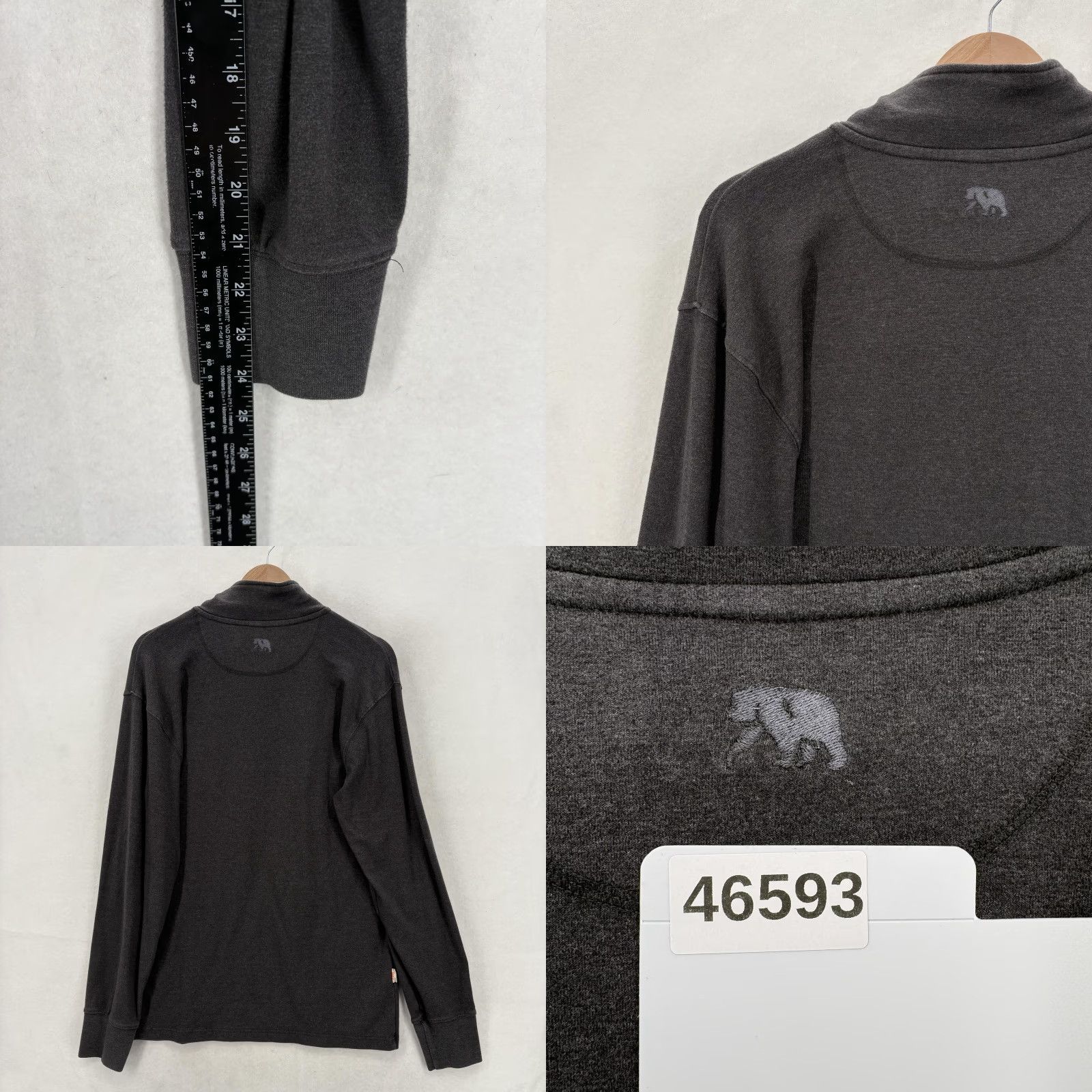 J Brand The Normal Brand Sweatshirt Mens Large Gray Quarter Zip Lightweight Pullover Size US L / EU 52-54 / 3 - 8 Thumbnail