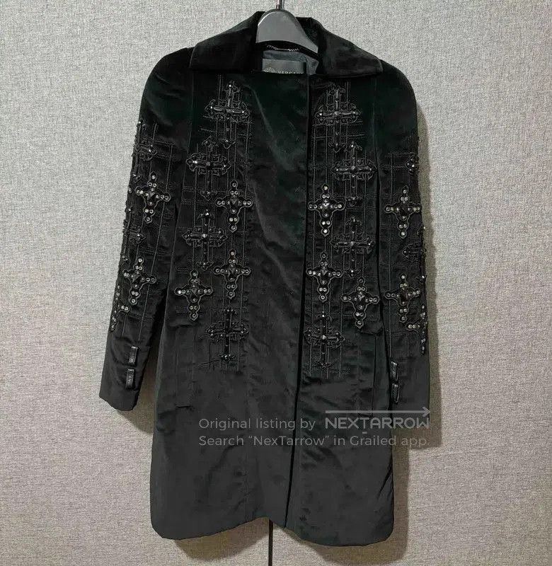 Versace Versace Black Embroidered Women's Coat . Size S / US 4 / IT 40 - 1 Thumbnail