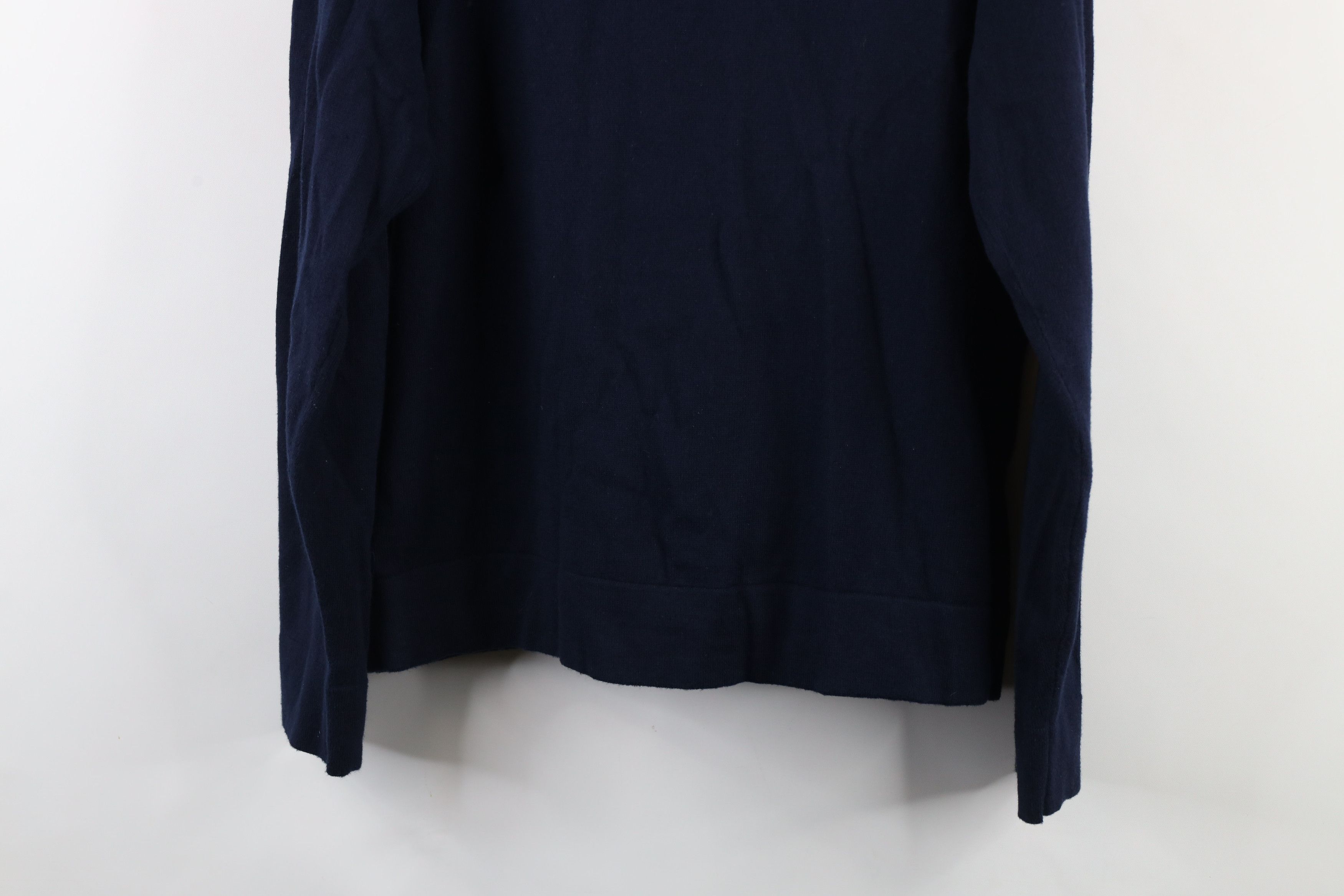 L.L. Bean × Vintage Vintage LL Bean Cashmere Blend Knit V-Neck Sweater Navy Blue Size US L / EU 52-54 / 3 - 8 Thumbnail
