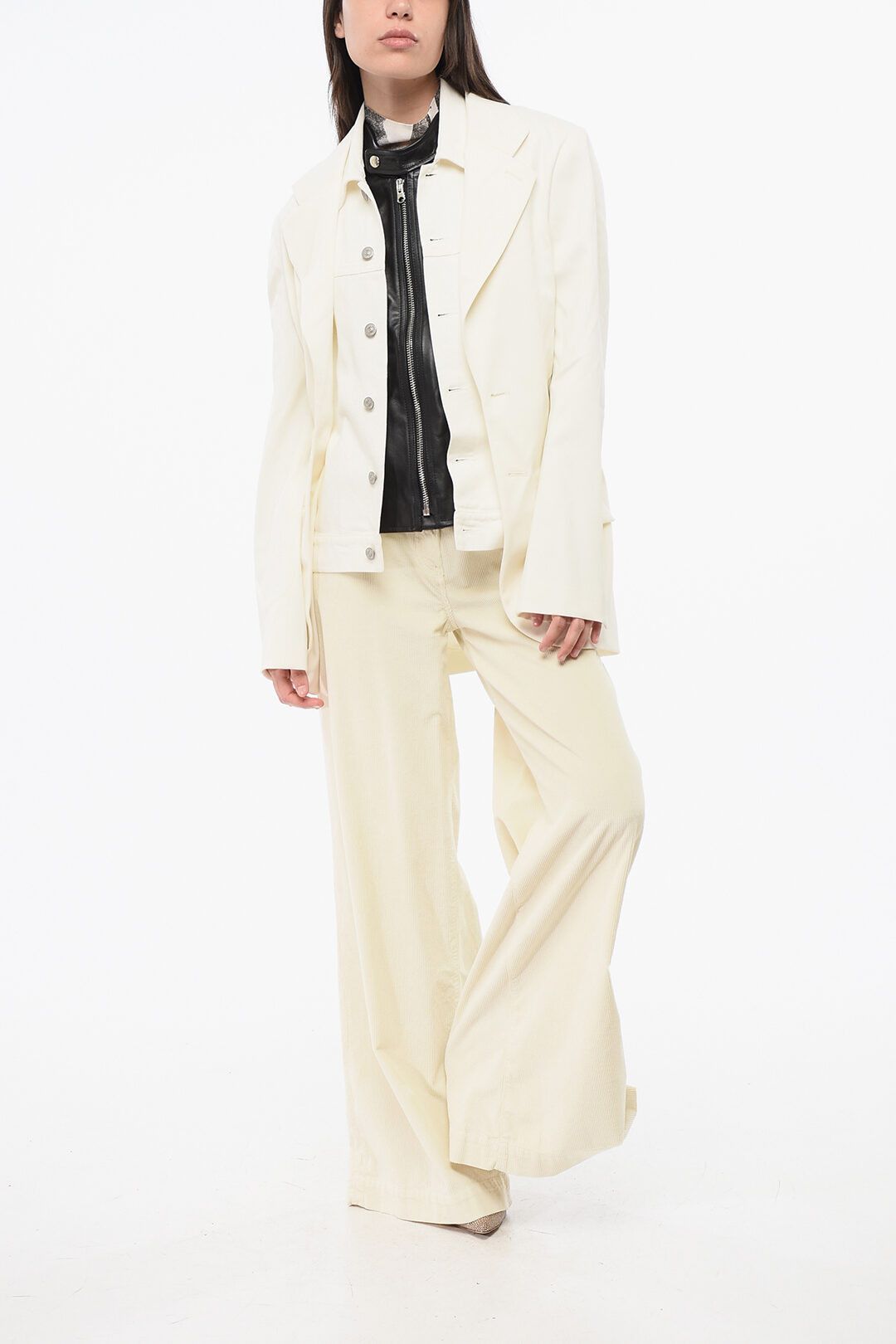 Maison Margiela og1mm0825 Layered Jacket in White Size S / US 4 / IT 40 - 4 Thumbnail