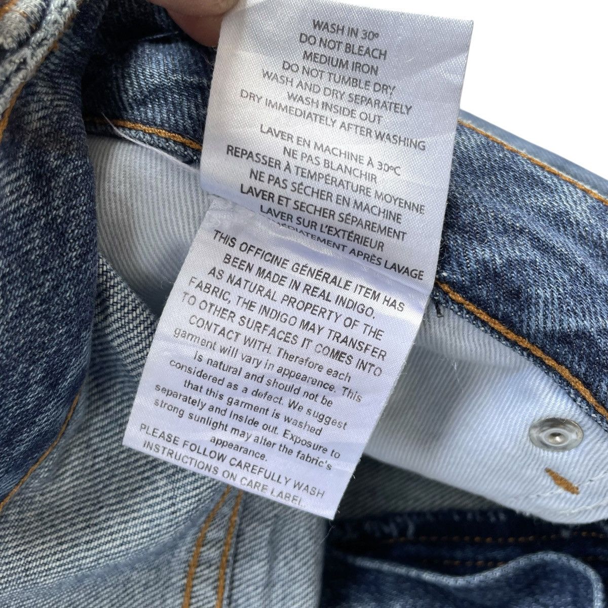 Officine Generale Officine Générale Paris Slim Fit Indigo Designer Denim Jeans Size US 32 / EU 48 - 15 Thumbnail