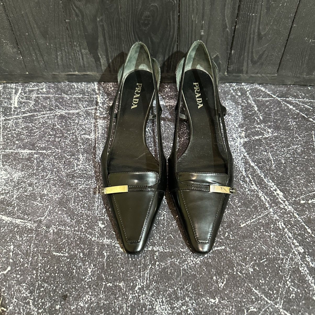 Prada PRADA - Women’s Leather Heels Size 37 Size US 7 / IT 37 - 7 Thumbnail
