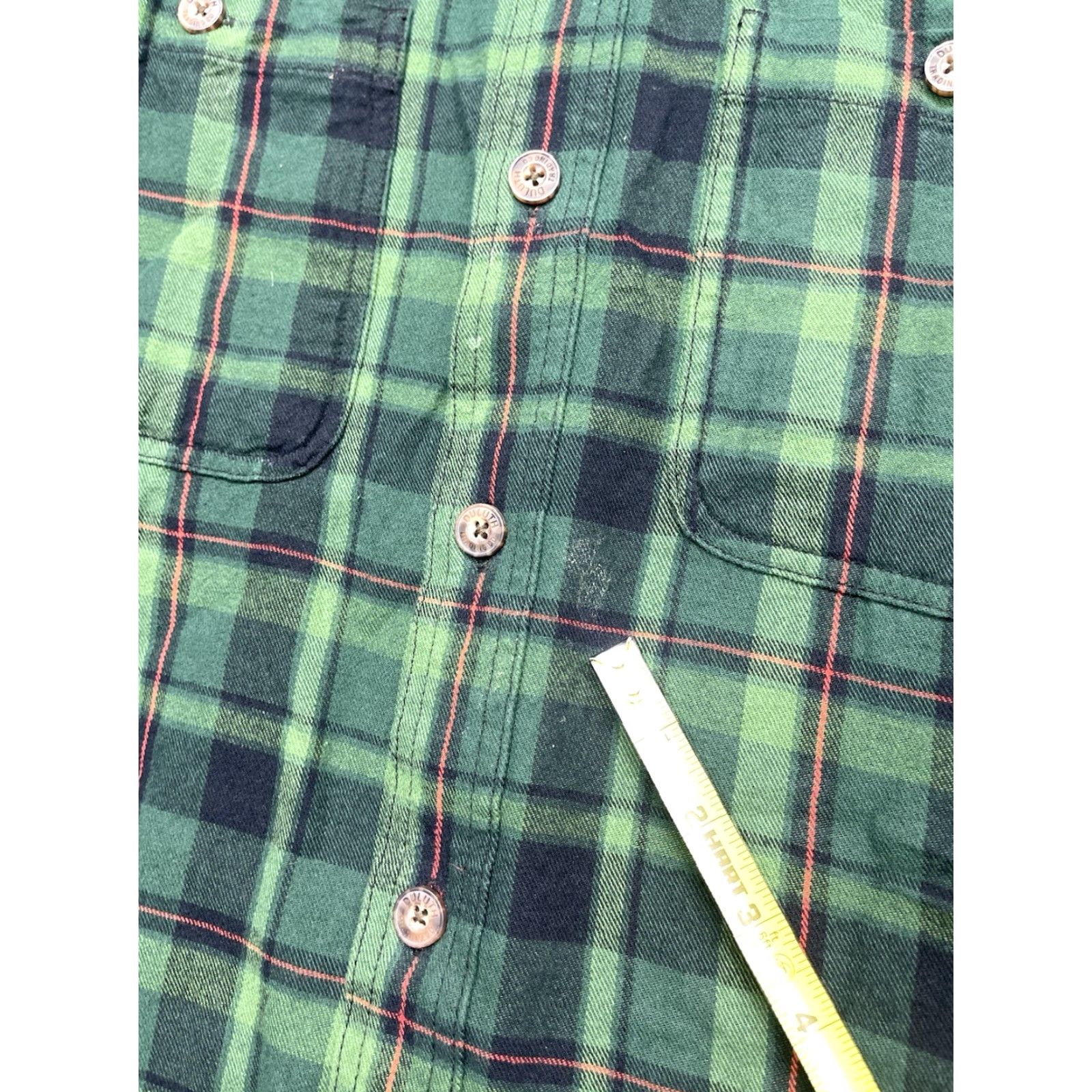 Vintage Duluth Trading Flannel Mens M Heavyweight Button-Up Long Sleeve - Green, Cotton, Vintage, 80s-90s Outdoor Classic Shirt Size US M / EU 48-50 / 2 - 3 Thumbnail