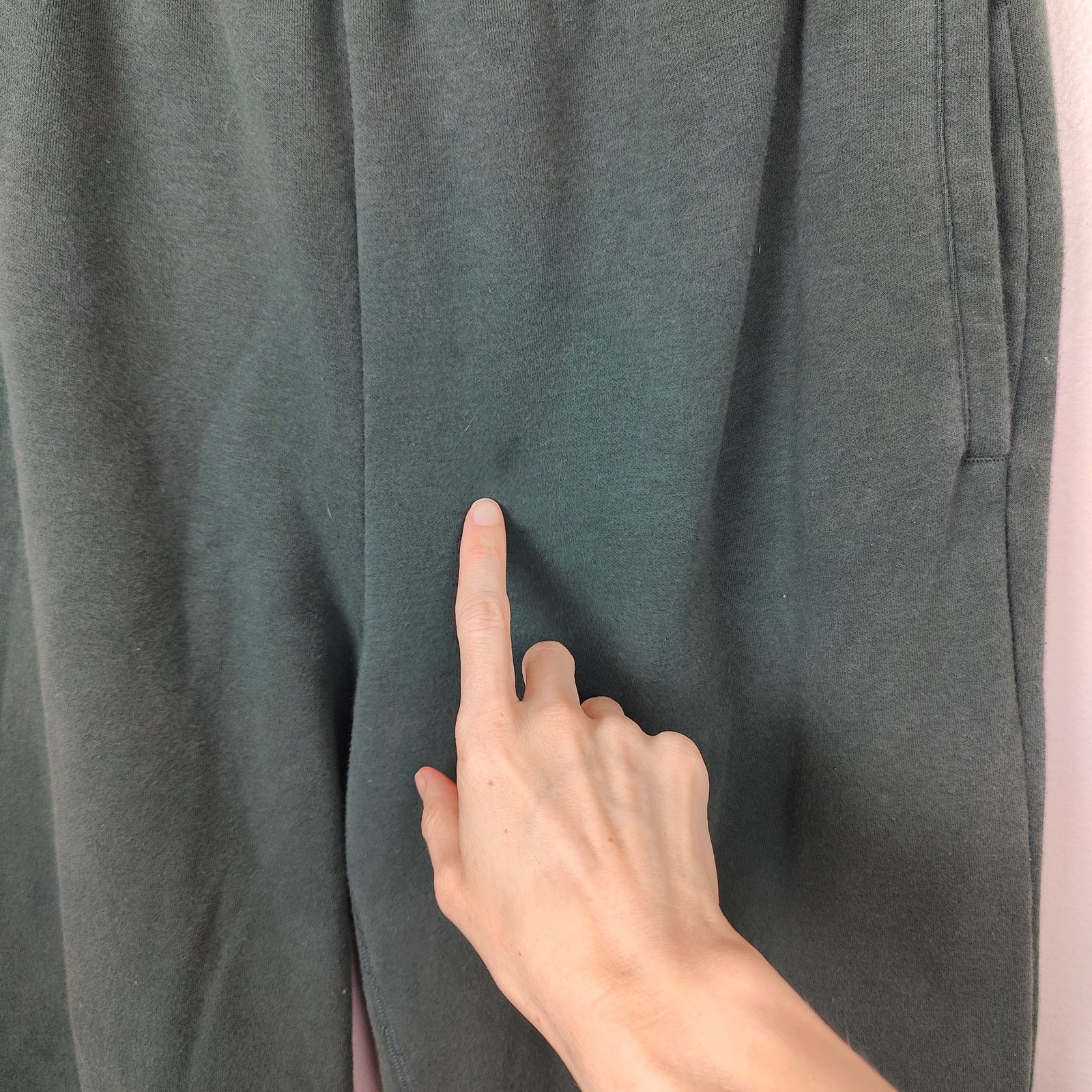 Other Skims Cotton Fleece Straight Leg Pants Medium Sage Green Size 28" / US 6 / IT 42 - 3 Thumbnail
