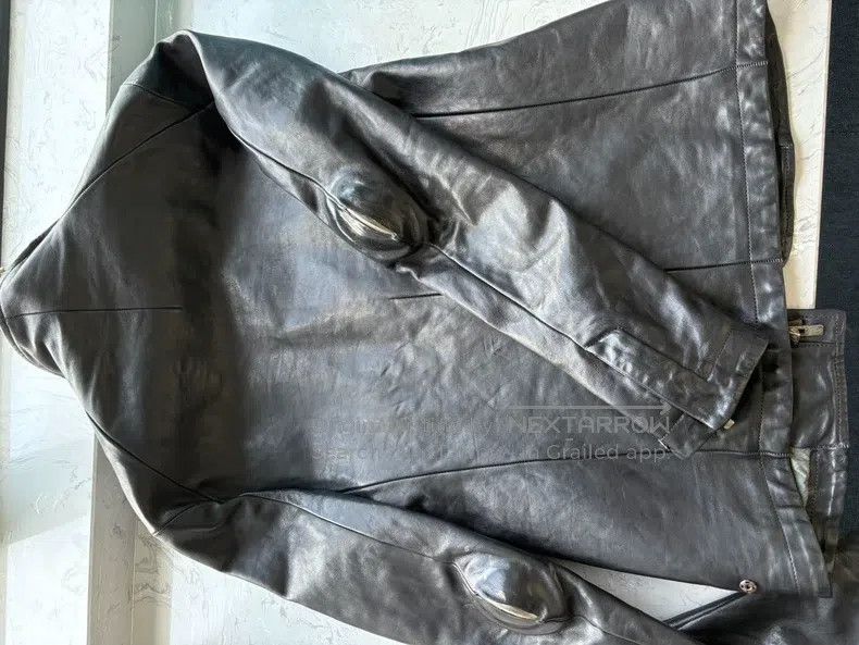 Carol Christian Poell Carol Christian Poell Titanium Elbow Horse Leather Jacket Size US S / EU 44-46 / 1 - 4 Thumbnail