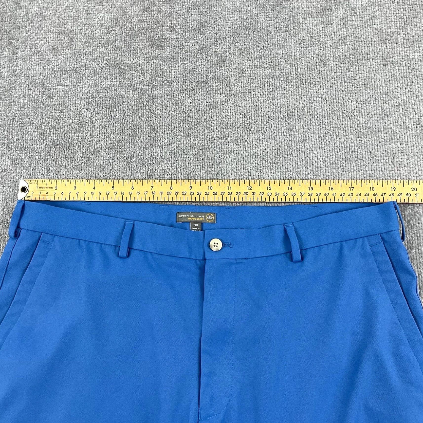 Peter Millar PETER MILLAR Shorts Mens 38 x 9" Blue Crown Sport Performance Golf Preppy Casual Size US 38 / EU 54 - 5 Thumbnail