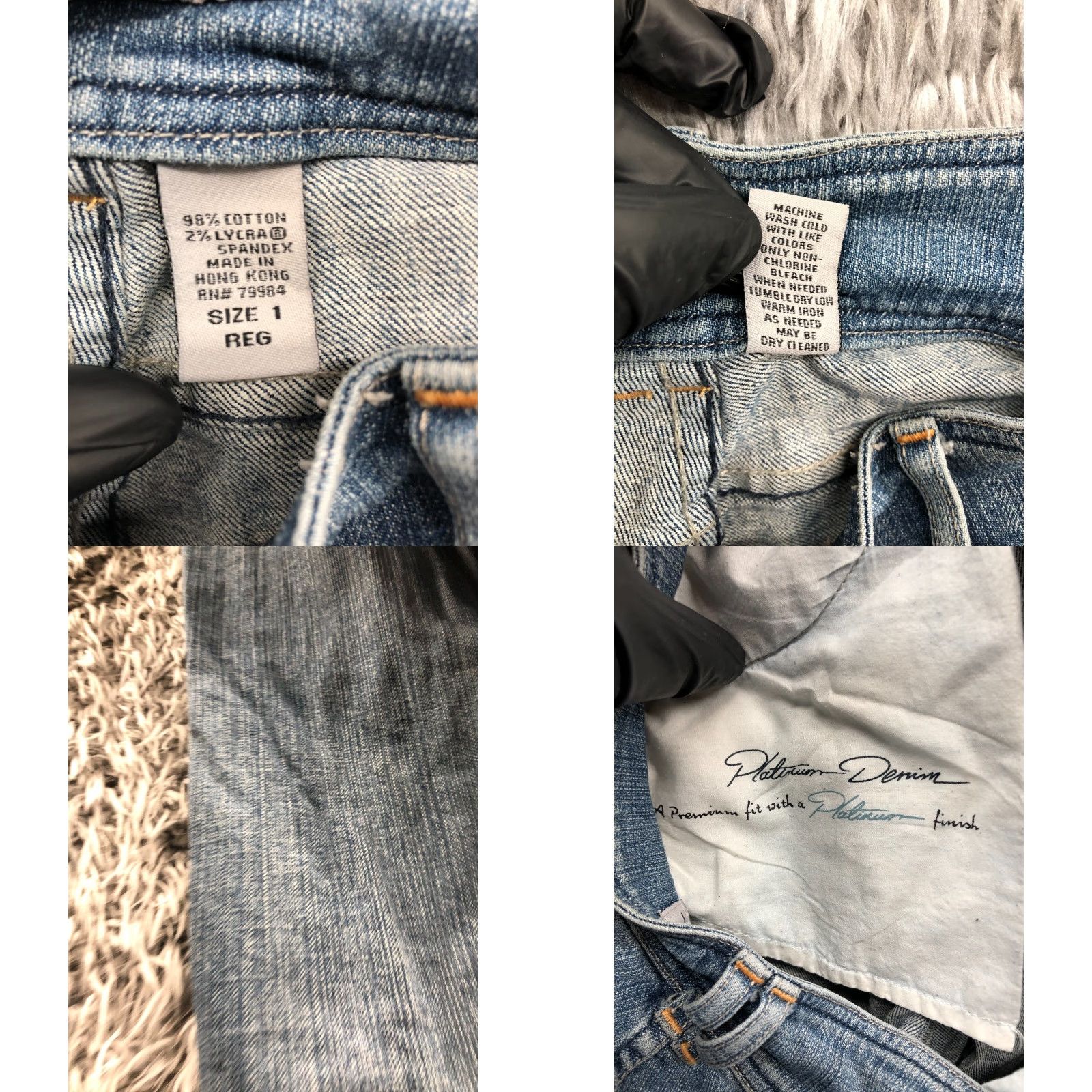 Vintage Chico's Platinum Straight Jeans Size 1 Womens Medium Wash Blue Denim 5-Pocket Regular Rise Belts Loops Zip Inseam 31 Brand Chico's Size 25" / US 0 / IT 36 - 9 Thumbnail